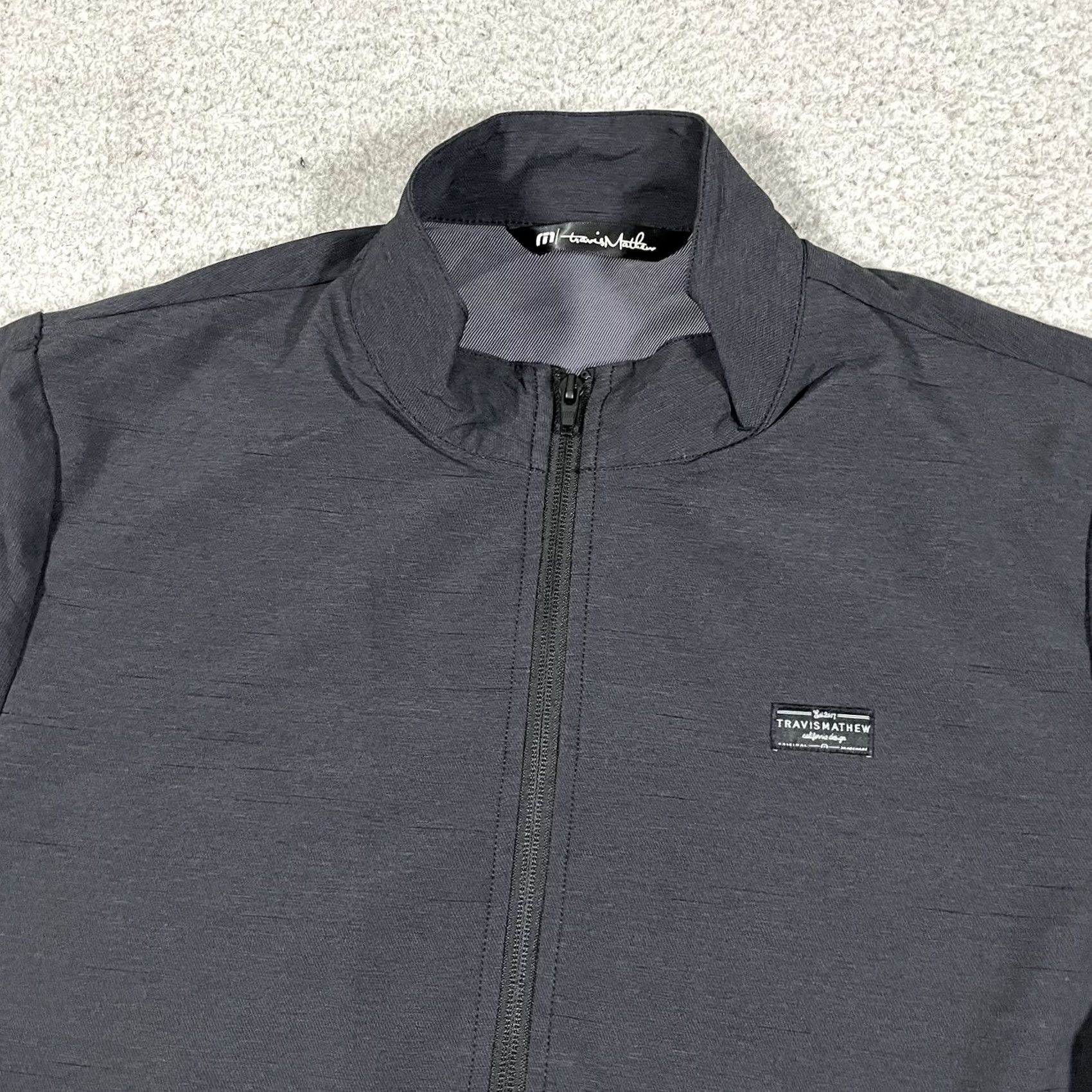 TravisMathew Travis Mathew Jacket Mens Medium Gray Performance Full Zip Golf Windbreaker Size US M / EU 48-50 / 2 - 7 Thumbnail