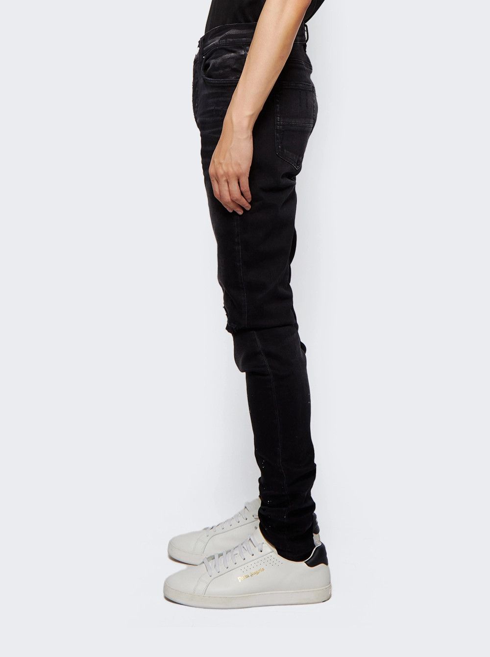 Amiri o1mle0925 Wes Lang Reaper Logo Jeans in Aged Black Size US 31 - 4 Thumbnail