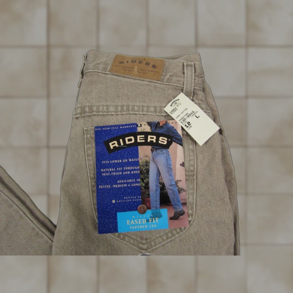 Lee Vintage Lee Jeans Womens 12 Brown 30 x 32 Lightwash Tapered Riders Deadstock Jeans Mens Womens Boys Girls Size 34" / US 12 / IT 48 - 1 Thumbnail