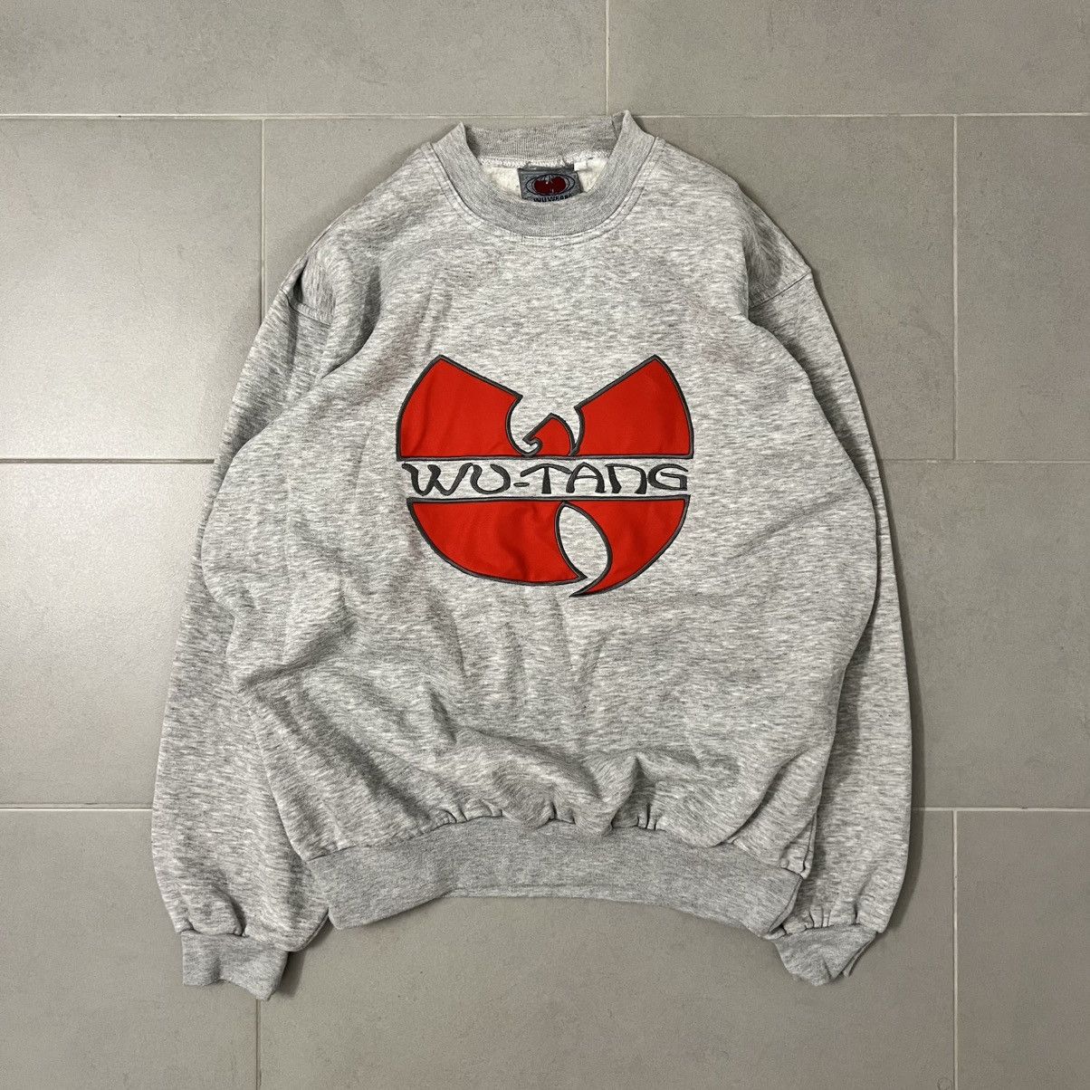 Vintage 90s Wu Wear Crewneck Sweatshirt WU TANG CLAN Rap Red