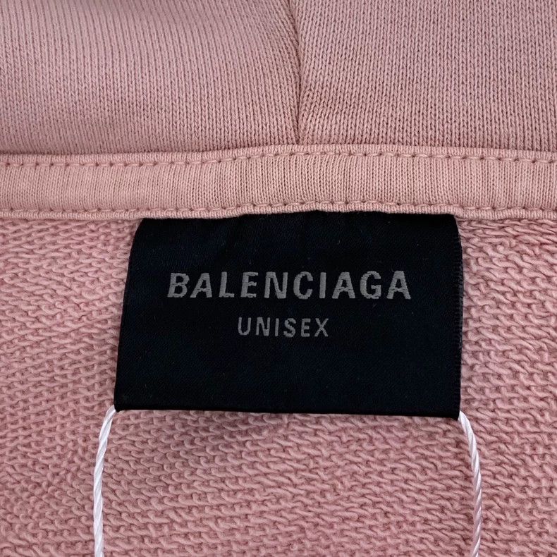 Balenciaga Balenciaga Pink logo monogrammed embroidered cotton hooded Size US L / EU 52-54 / 3 - 5 Thumbnail