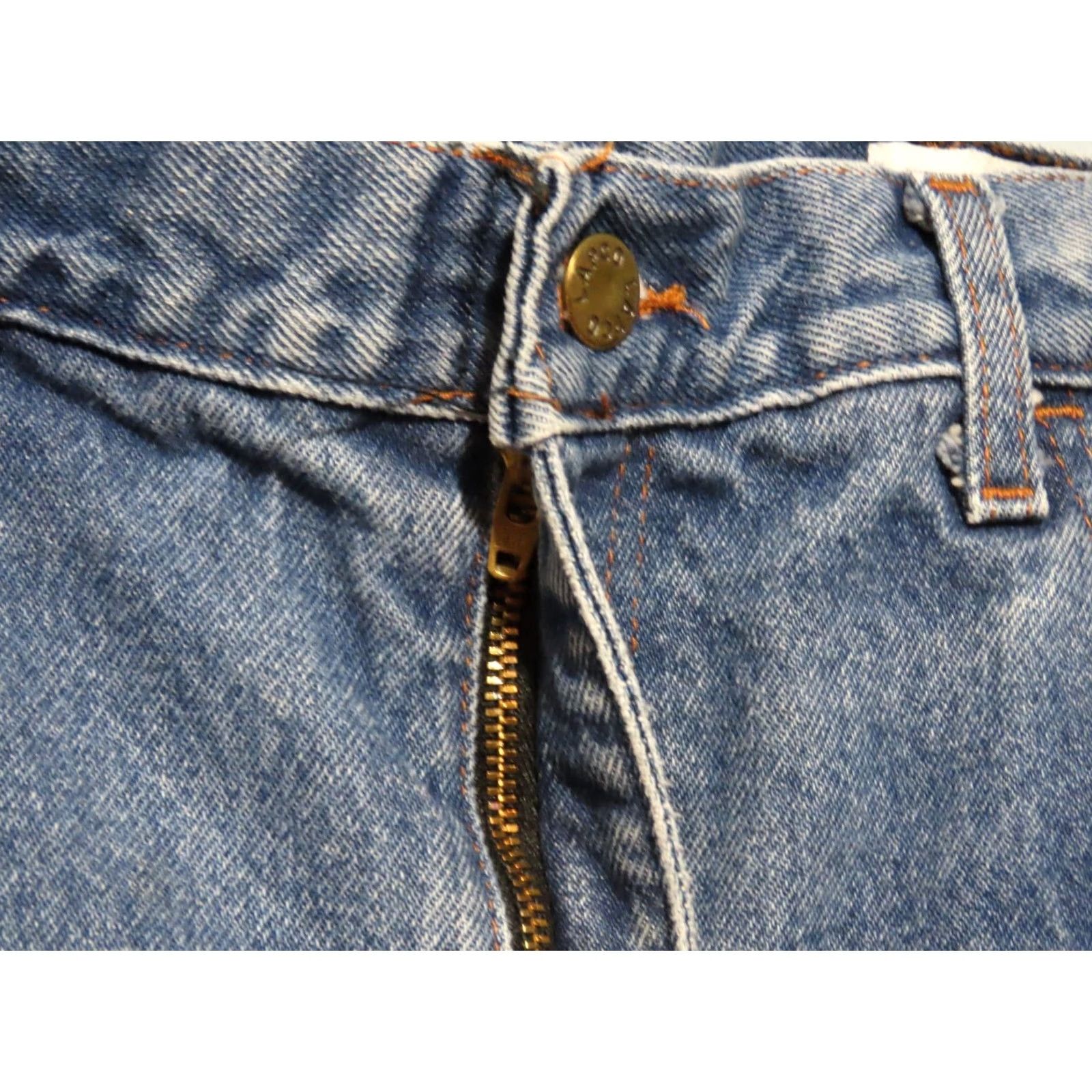 Vintage VINTAGE LAPCO Jeans FR Work Jeans 38x32 Blue Flame-Resistant Regular Mens 5-Pocket Straight Cotton Denim Zip Belt Loops Medium Wash 2112 Cat 2 Worn Size US 38 / EU 54 - 5 Thumbnail