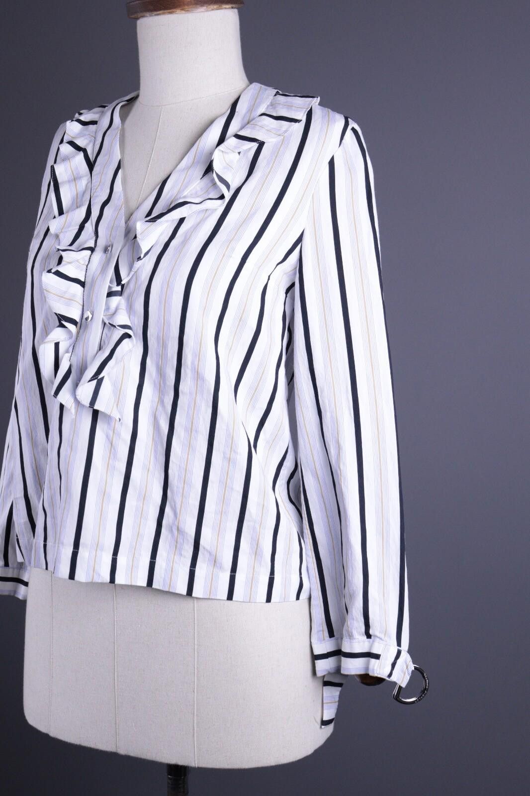 Designer Claudie Pierlot Paris White Lagenlook Blouse Shirt Sz 36 / S Size S / US 4 / IT 40 - 5 Thumbnail