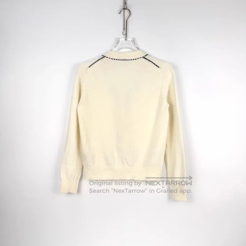 Hermes Hermes White Silver Buckle Cashmere Cardigan Size XS / US 0-2 / IT 36-38 - 4 Thumbnail