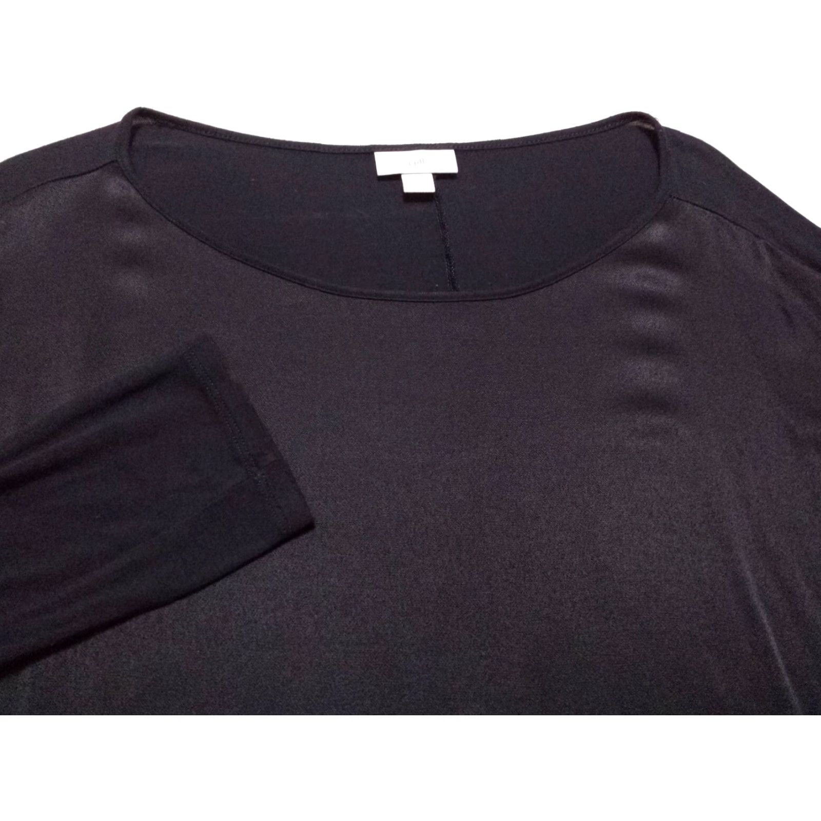 J. Jill J. Jill Womens Blue Long Sleeve Boat Neck Top Pullover Rayon Shirt Medium Size M / US 6-8 / IT 42-44 - 2 Thumbnail