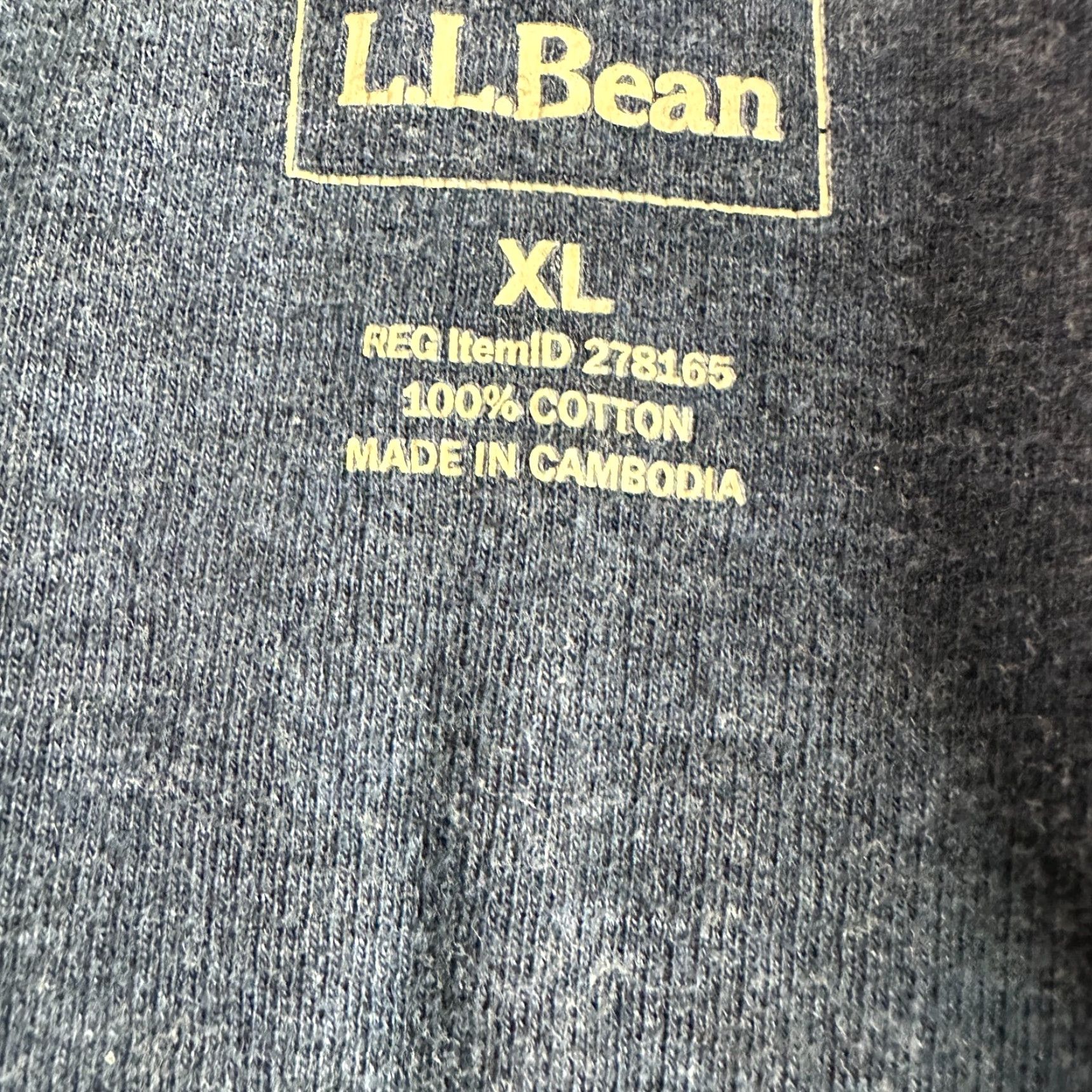 Vintage L.L. Bean Sweater Mens XL Blue Cotton Long Sleeve 1/4 Zip Pullover Size US XL / EU 56 / 4 - 4 Thumbnail