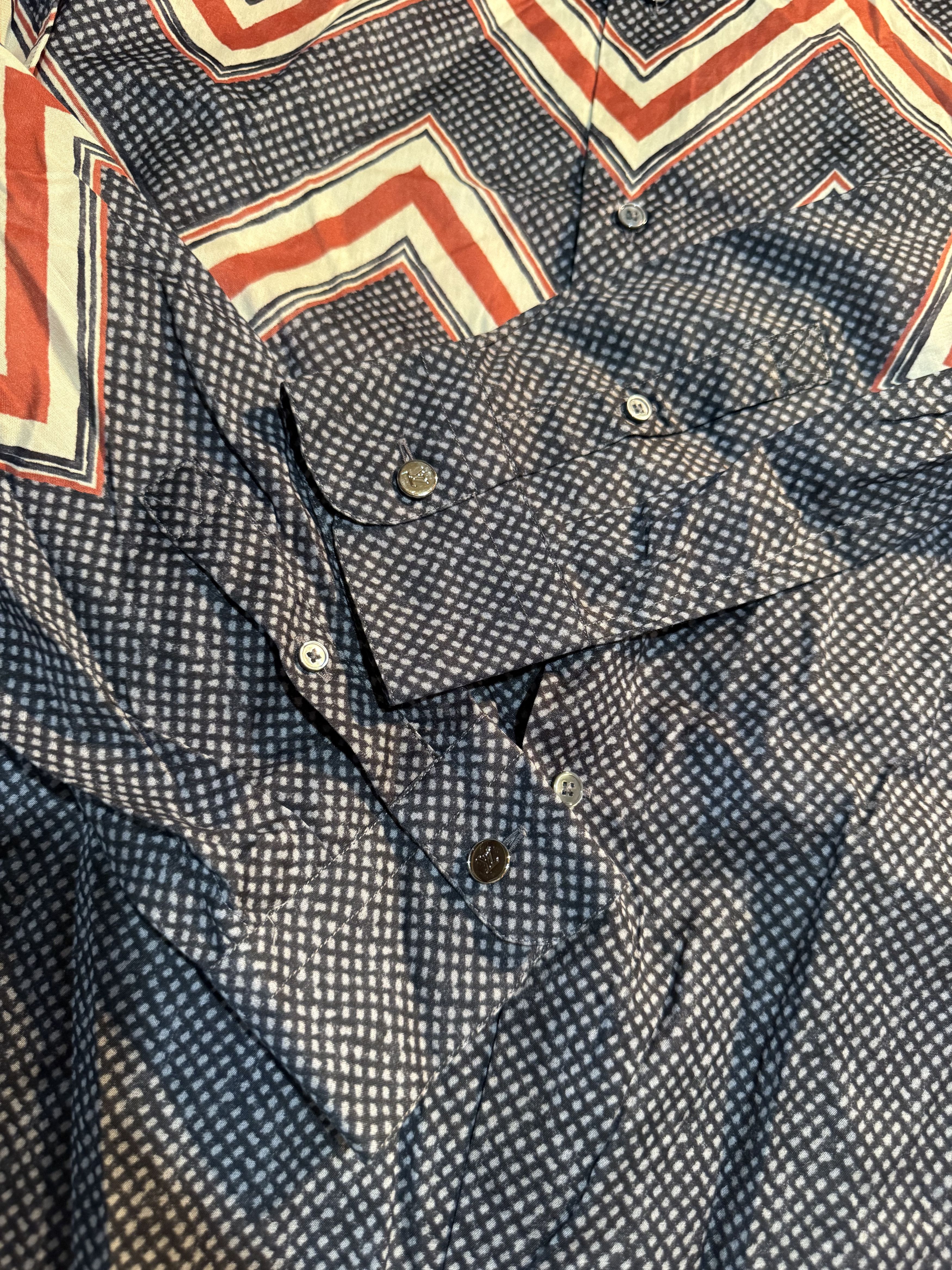 Louis Vuitton Louis Vuitton Zig Zag Printed Cotton Button Up Shirt Size US XL / EU 56 / 4 - 4 Thumbnail