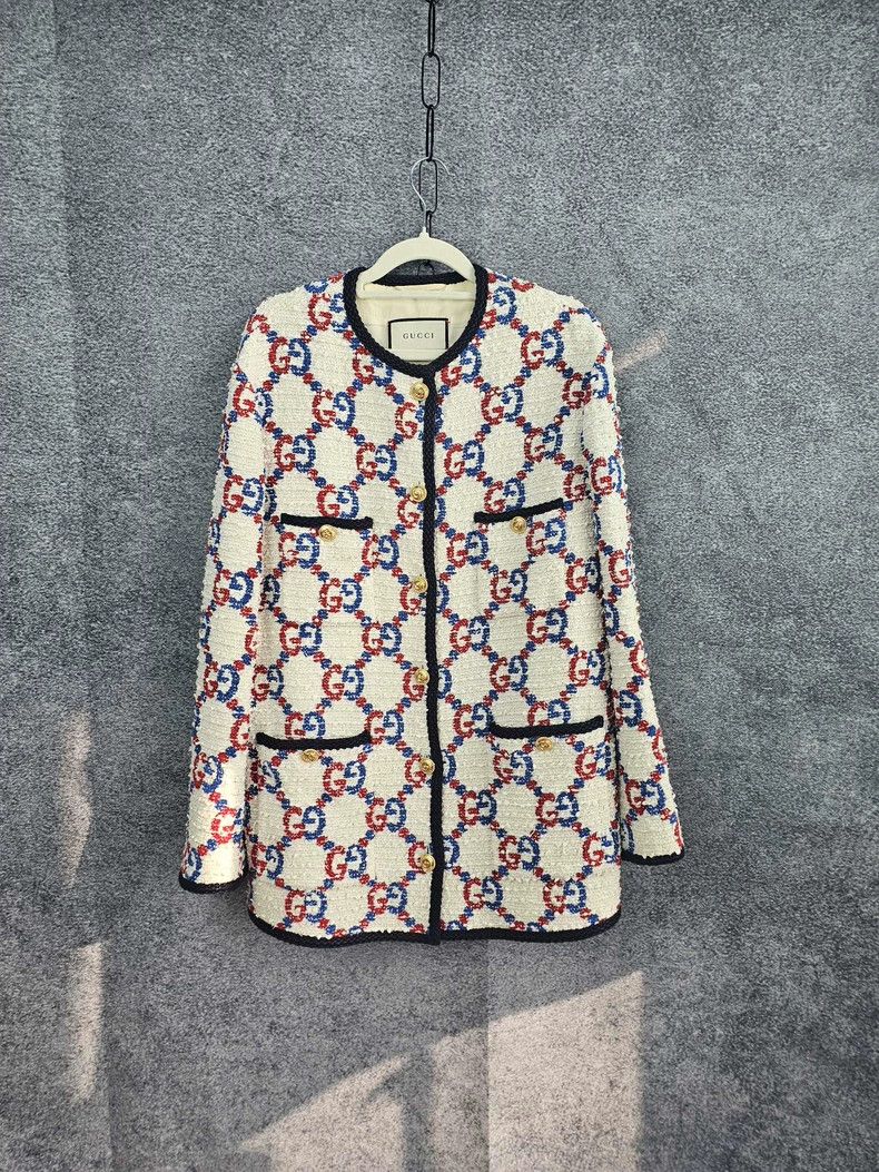 Gucci Logo Print Long Sleeve Jacket Size US XL / EU 56 / 4 - 1 Thumbnail