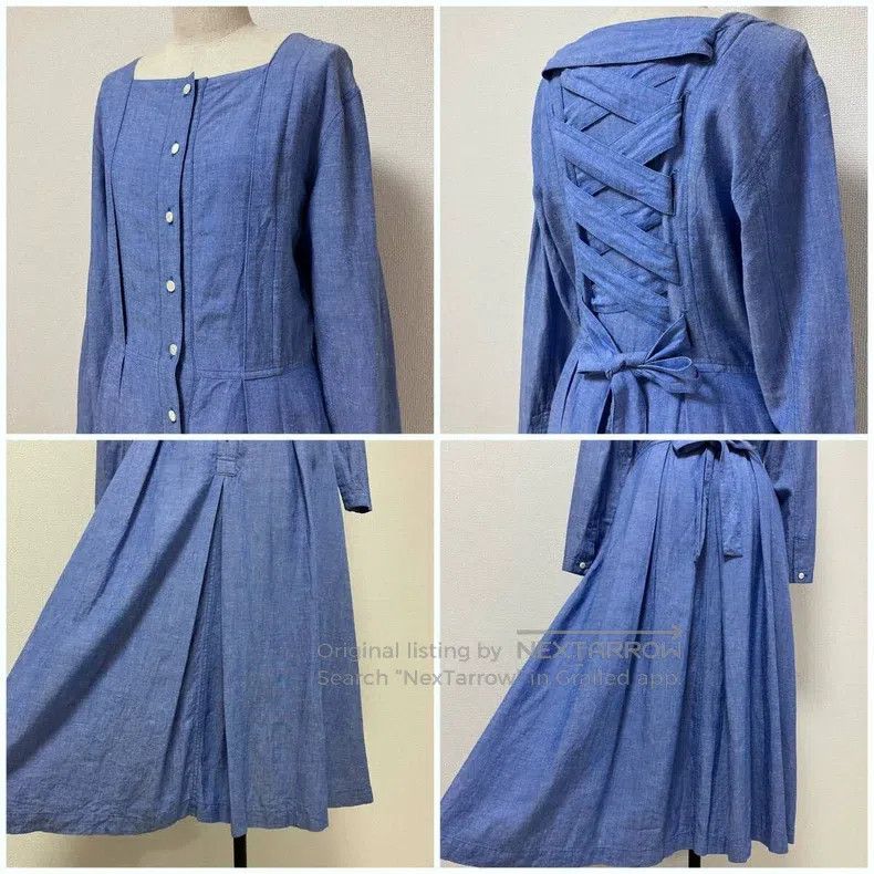 Issey Miyake Issey Miyake Blue Dress Size M / US 6-8 / IT 42-44 - 6 Thumbnail