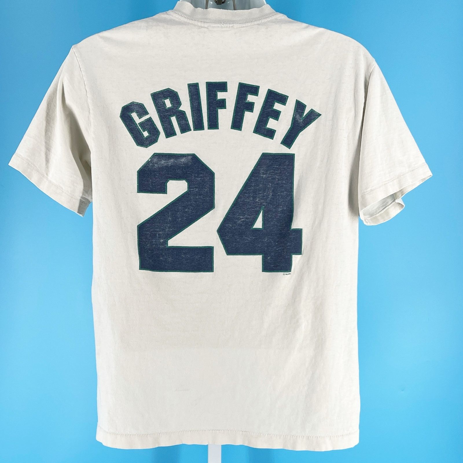 Majestic × Vintage 90s MLB Seattle Mariners Ken Griffey Jr tshirt 1990 vintage Size US L / EU 52-54 / 3 - 2 Thumbnail