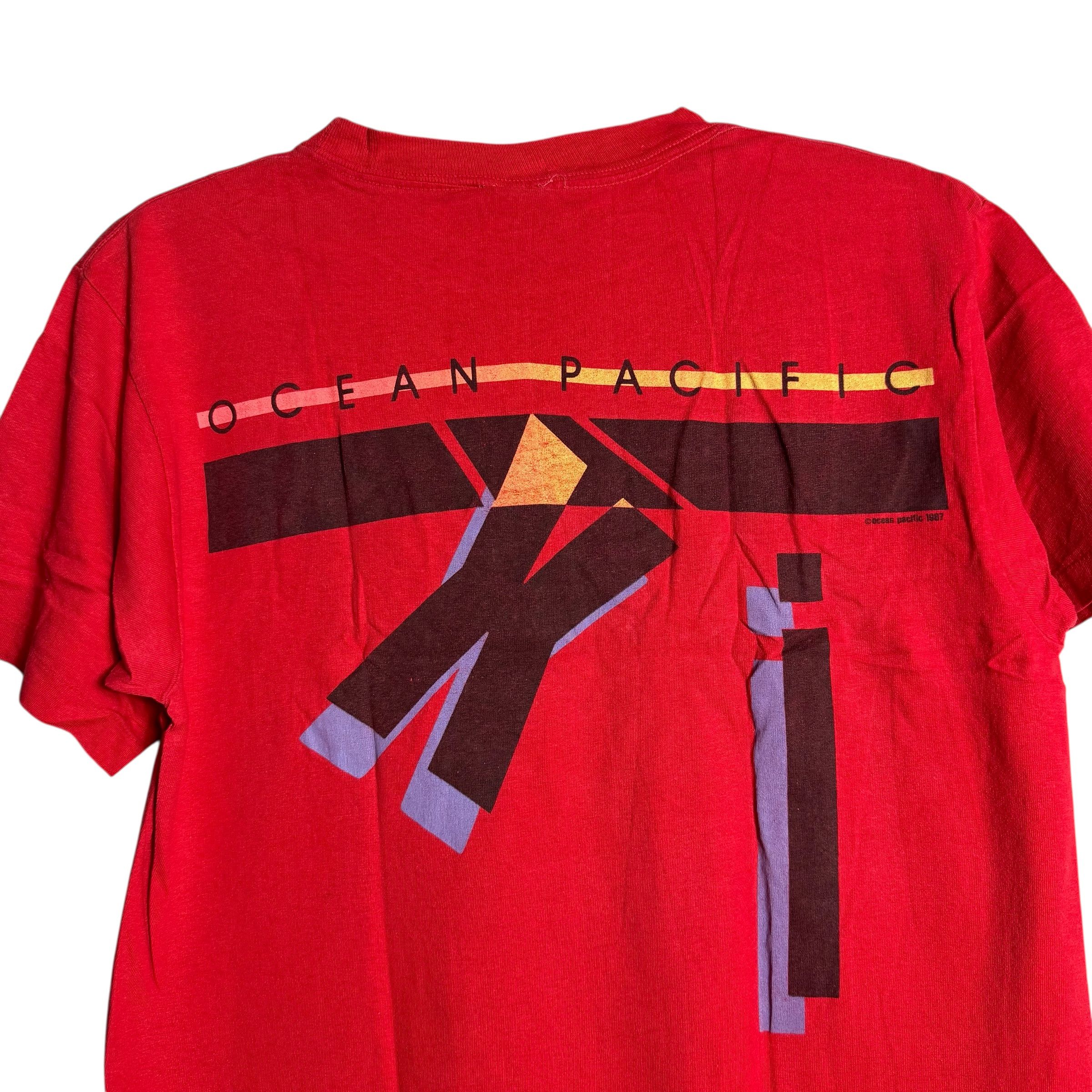 Ocean Pacific 🔥RARE🔥Vintage OP Ocean Pasific 1987 T-shirt Single Stich Size US L / EU 52-54 / 3 - 4 Thumbnail