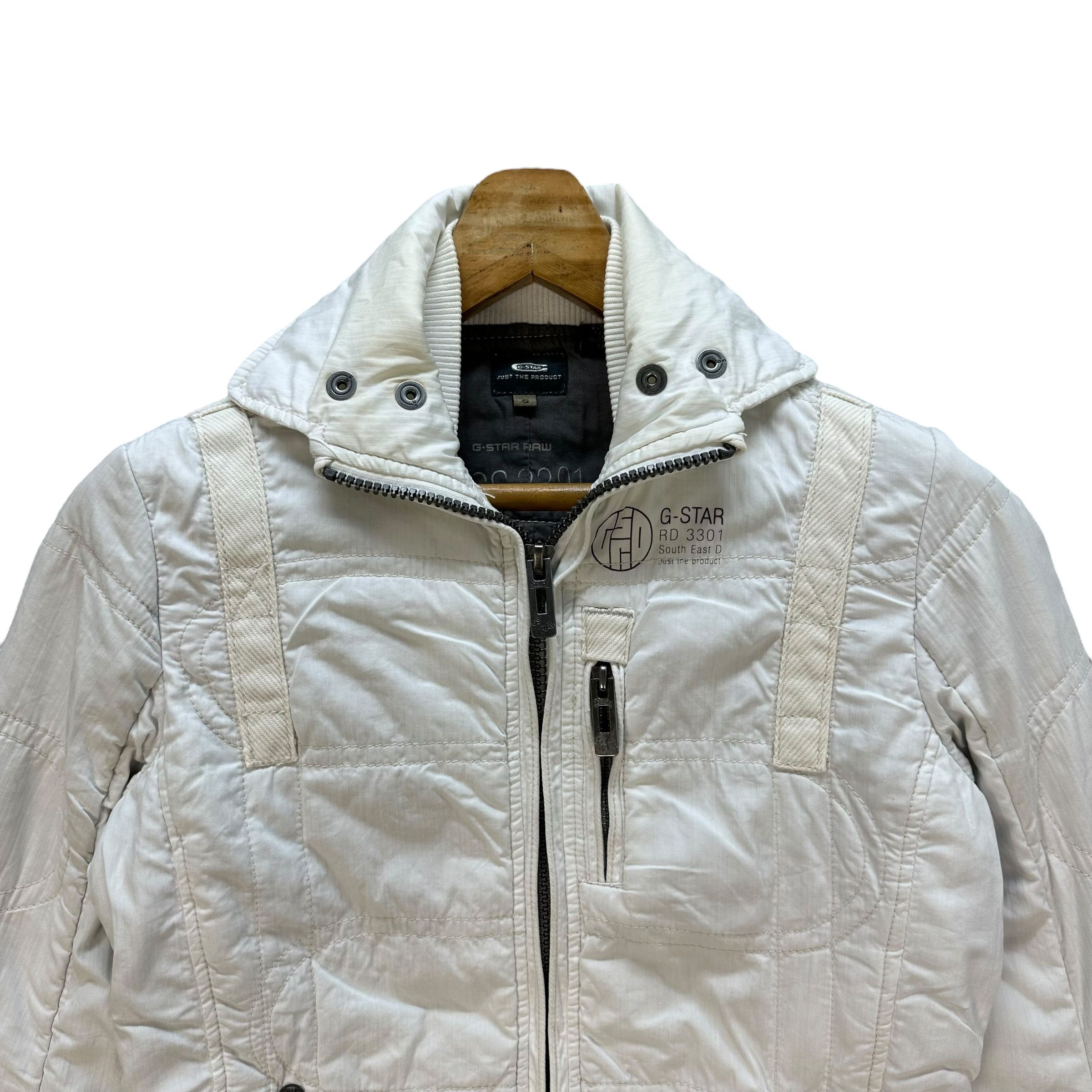 G-Star G-STAR RAW Techwear White Bomber Jacket #A65-1559 Size US S / EU 44-46 / 1 - 2 Thumbnail