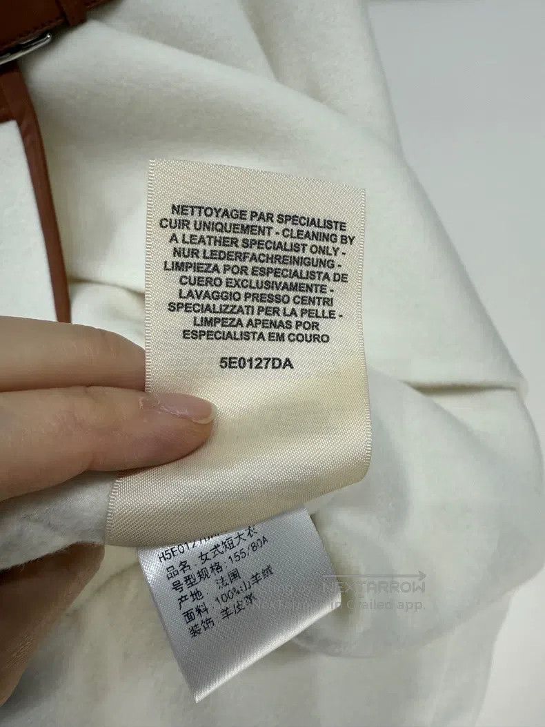 Hermes Hermes Leather Patch Cashmere Overcoat Jacket Size XXS / US 00 / IT 34 - 5 Thumbnail