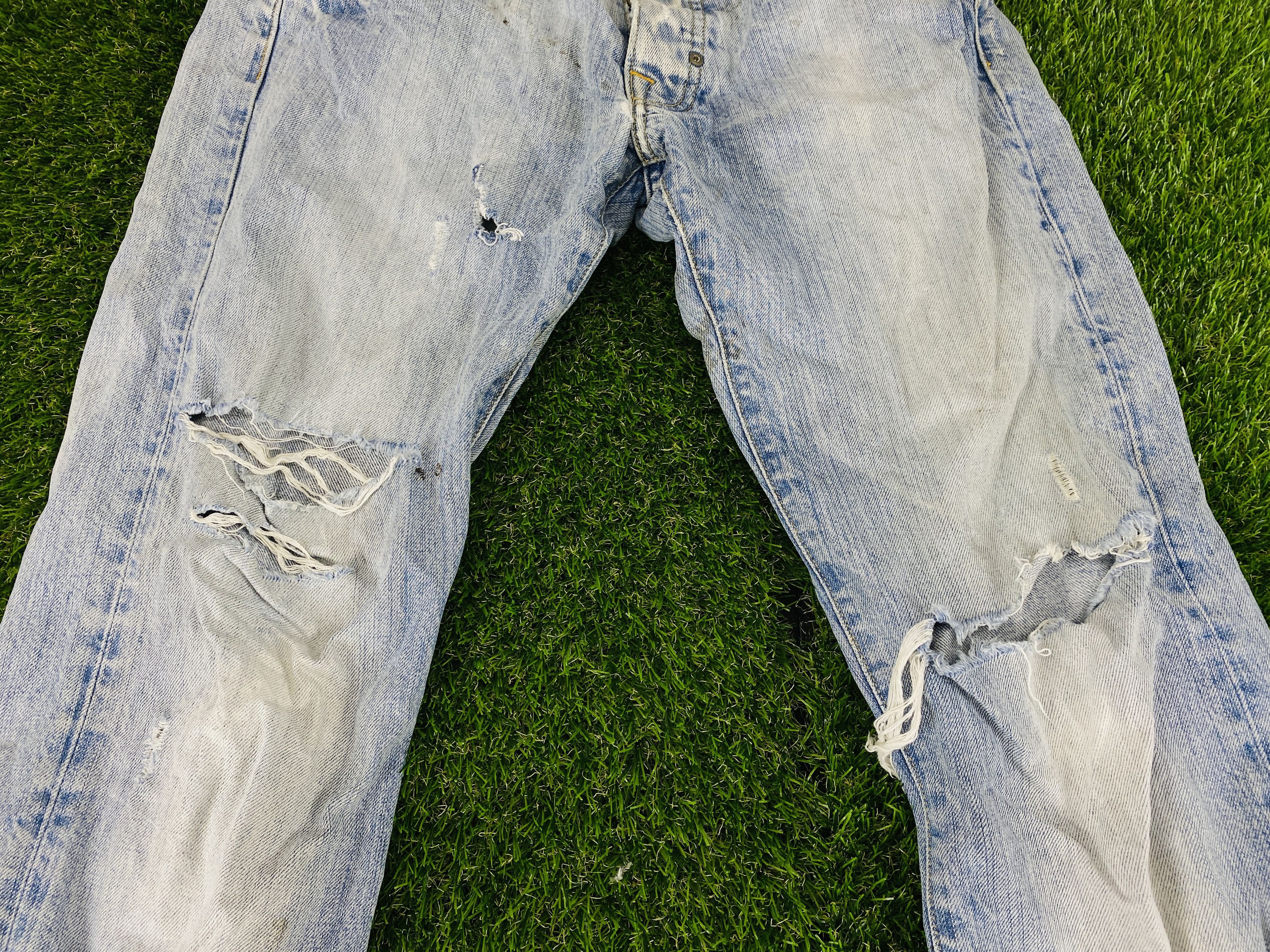 G-Star G Star Raw Distressed Jeans (P026) Size US 32 / EU 48 - 2 Thumbnail