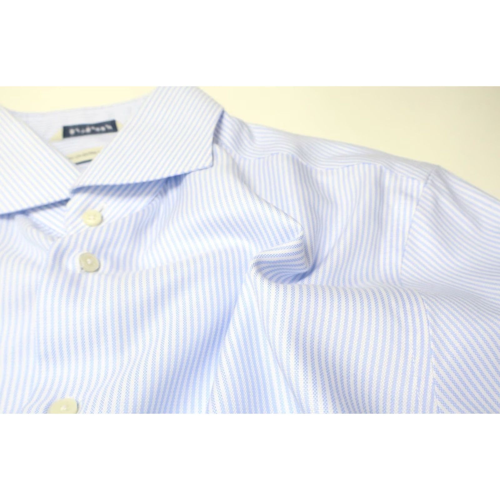 Suitsupply SUITSUPPLY Formal Shirt Men's Extra Slim Fit Blue Pinstripe Dress 43/17 Size 46R - 6 Thumbnail