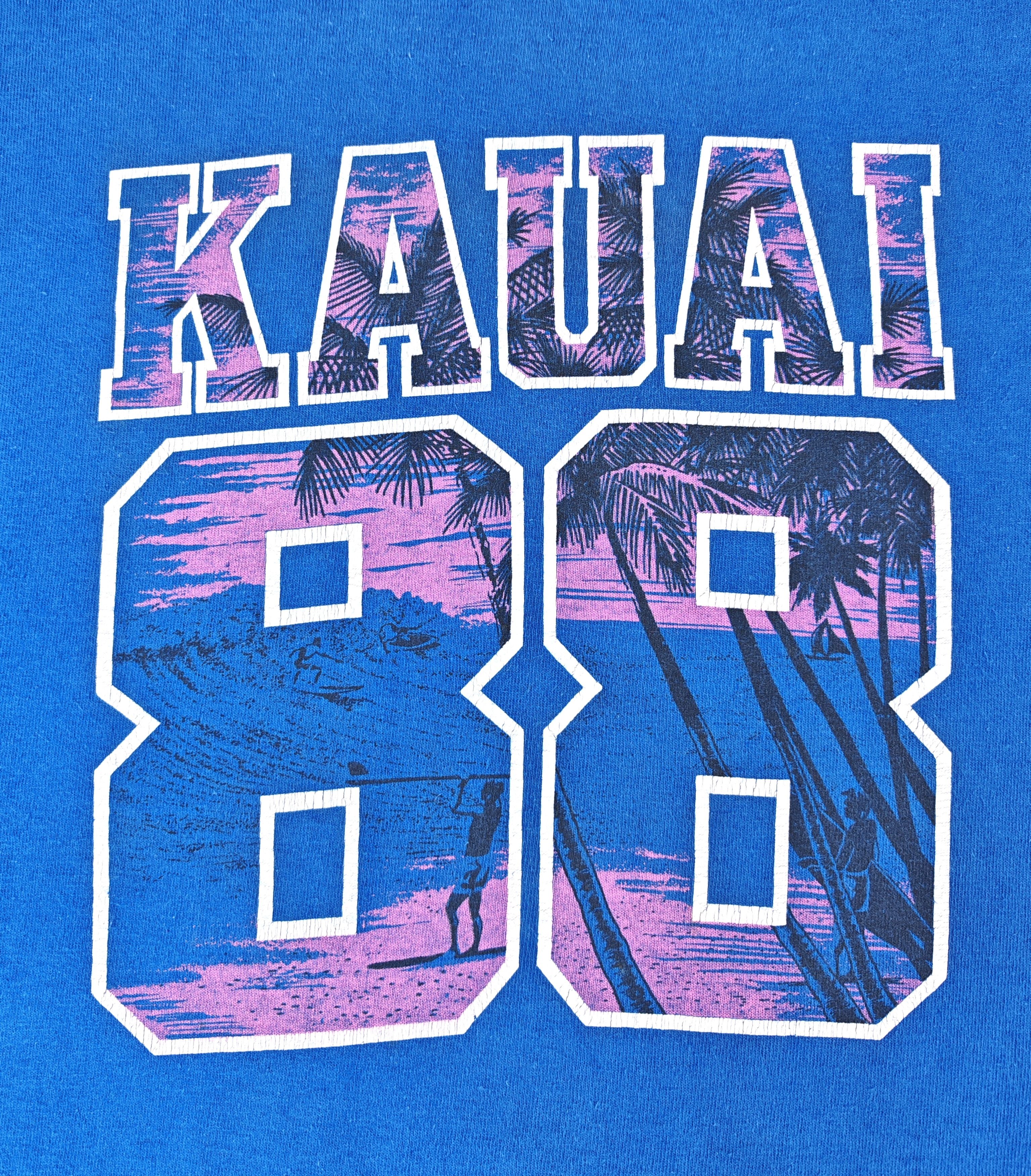 Vintage 1980s Hawaii Kauai 88 Big Logo Tee