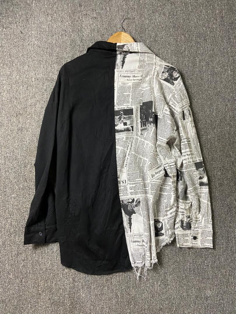 Japanese Brand Baby Shoop Split Design Newspaper Shirts (202) Size US S / EU 44-46 / 1 - 2 Thumbnail