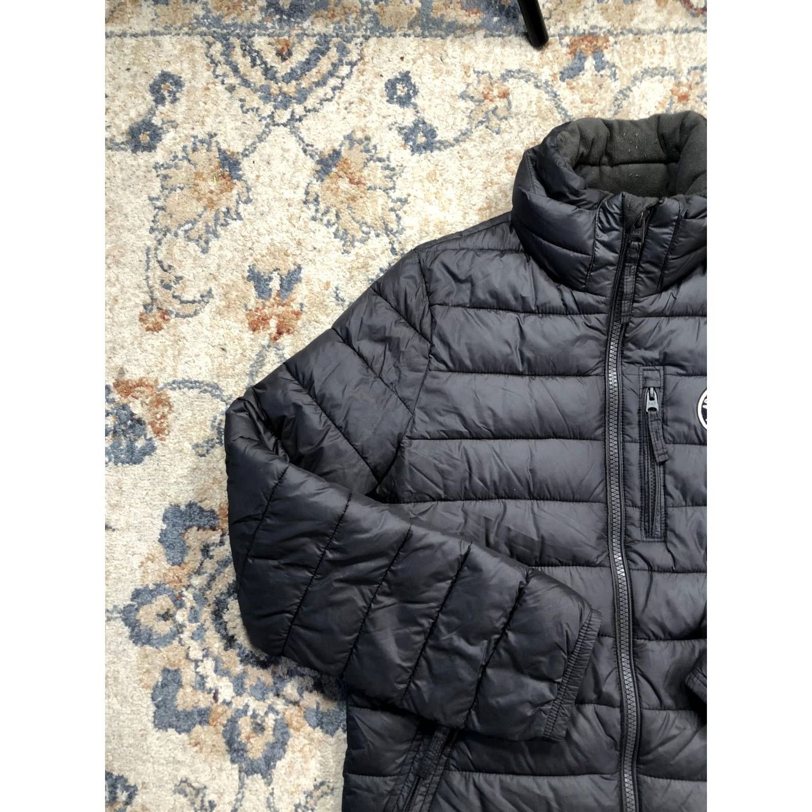 Abercrombie & Fitch Abercrombie & Fitch Jacket Mens L Black Puffer Quilted Full Zip Insulated Size US L / EU 52-54 / 3 - 3 Thumbnail