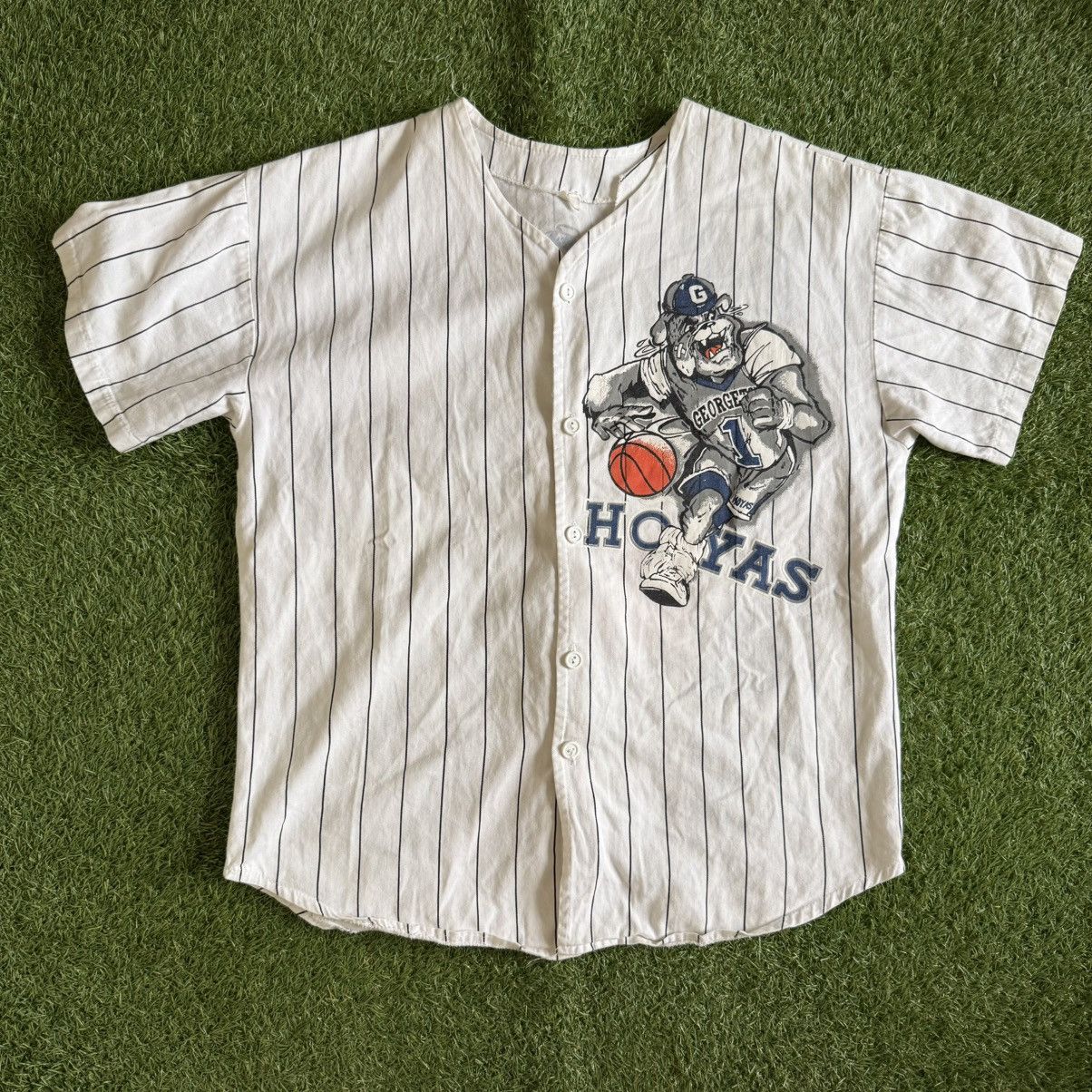 Vintage Vintage Georgetown Hoyas Jersey Baseball Mens M Oversized Size US M / EU 48-50 / 2 - 2 Thumbnail