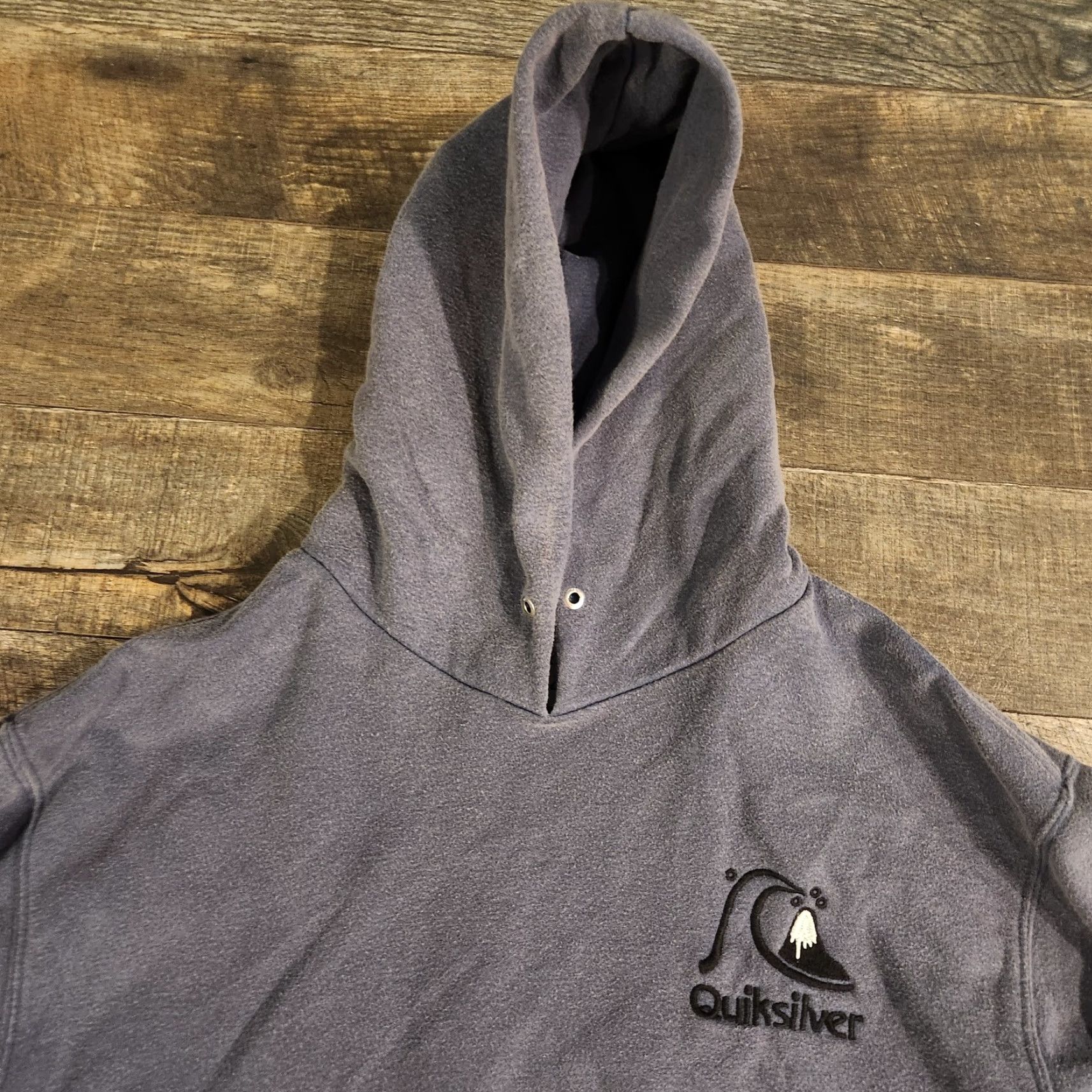 Quiksilver Quiksilver Hoodie 50th Anniversary Mens Medium Blue Embroidered Retro Surfer Shirt Sweatshirt Pullover Hooded Graphic Print Logo Crew Neck Knit Cotton Size US M / EU 48-50 / 2 - 3 Thumbnail