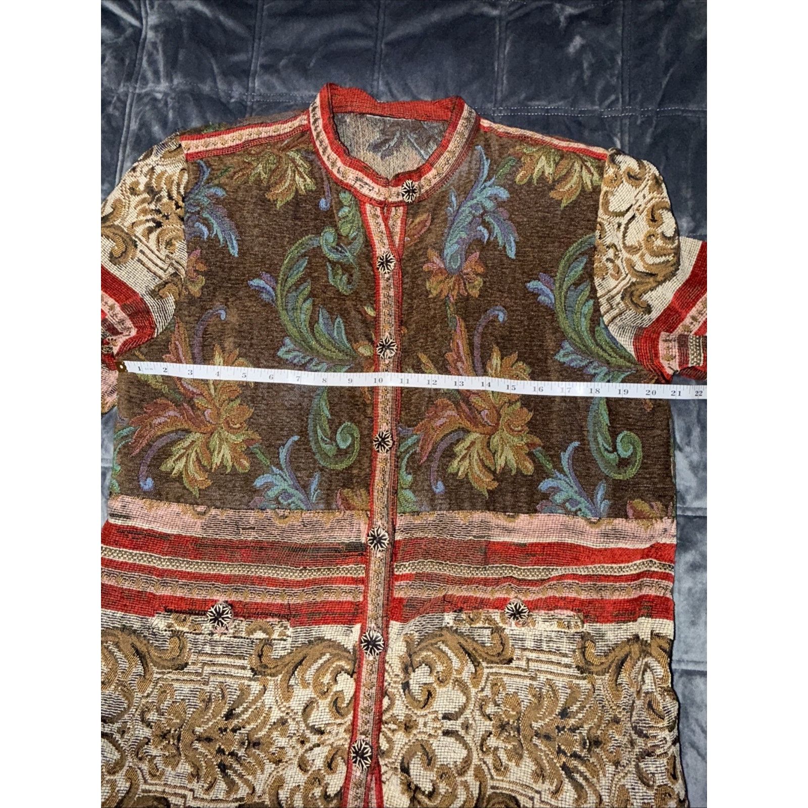 Other Women's Jacket Sz 10? Tapestry Multi Boho Hippie Festival Size XL / US 12-14 / IT 48-50 - 6 Thumbnail