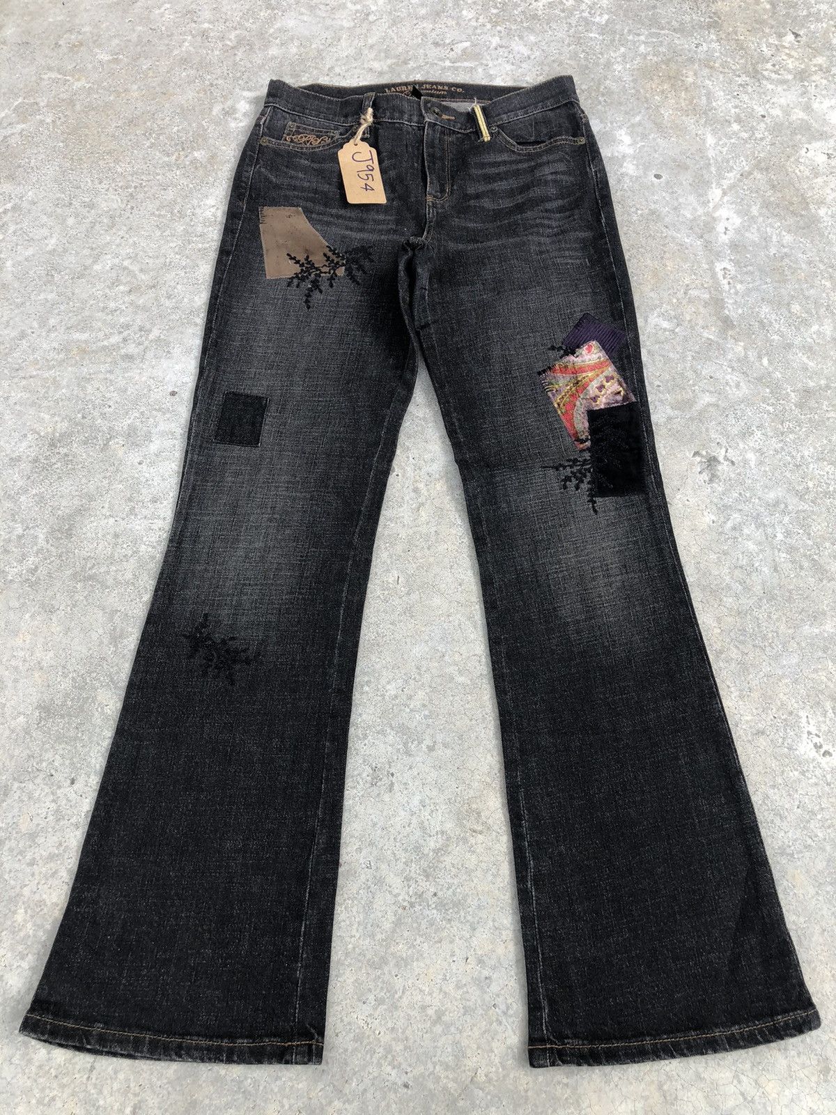 Lauren Ralph Lauren Japanese Lauren Flared Jeans Patchwork Size US 29 - 1 Thumbnail