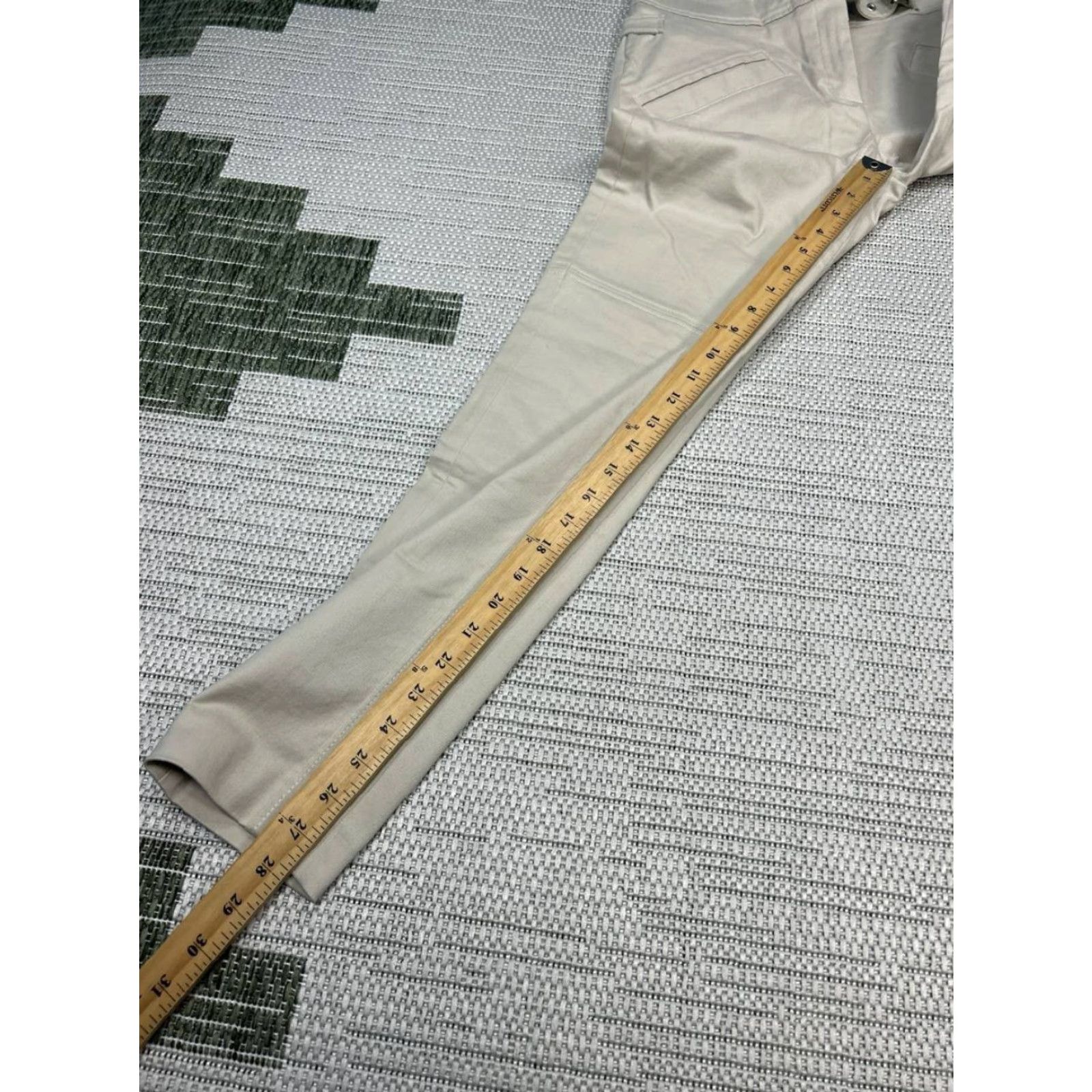 Vintage Purificacion Garcia Pants Womens 40 Beige Canvas Cotton Mid Rise Skinny Leg Size 27" / US 4 / IT 40 - 2 Thumbnail