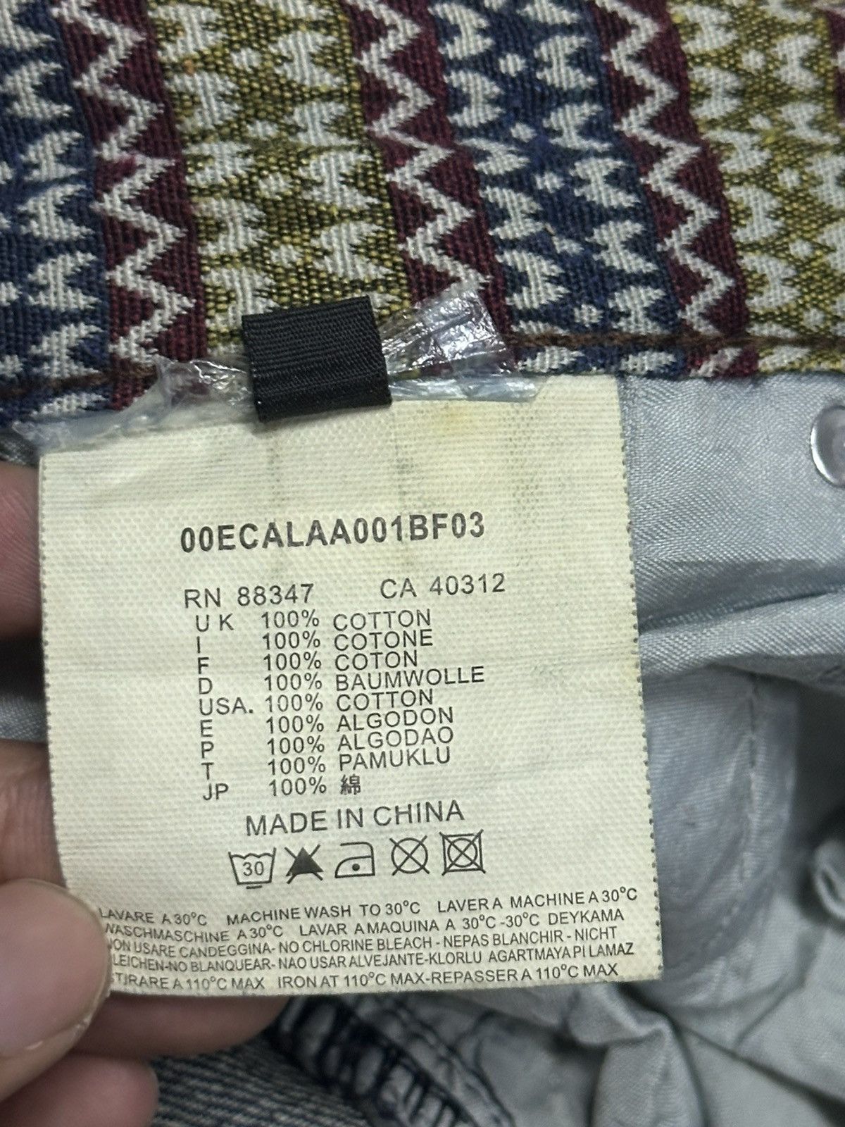 Jean Retro Man No13 Lot 1988 Distressed Painted Straight Loose Size US 34 / EU 50 - 8 Thumbnail