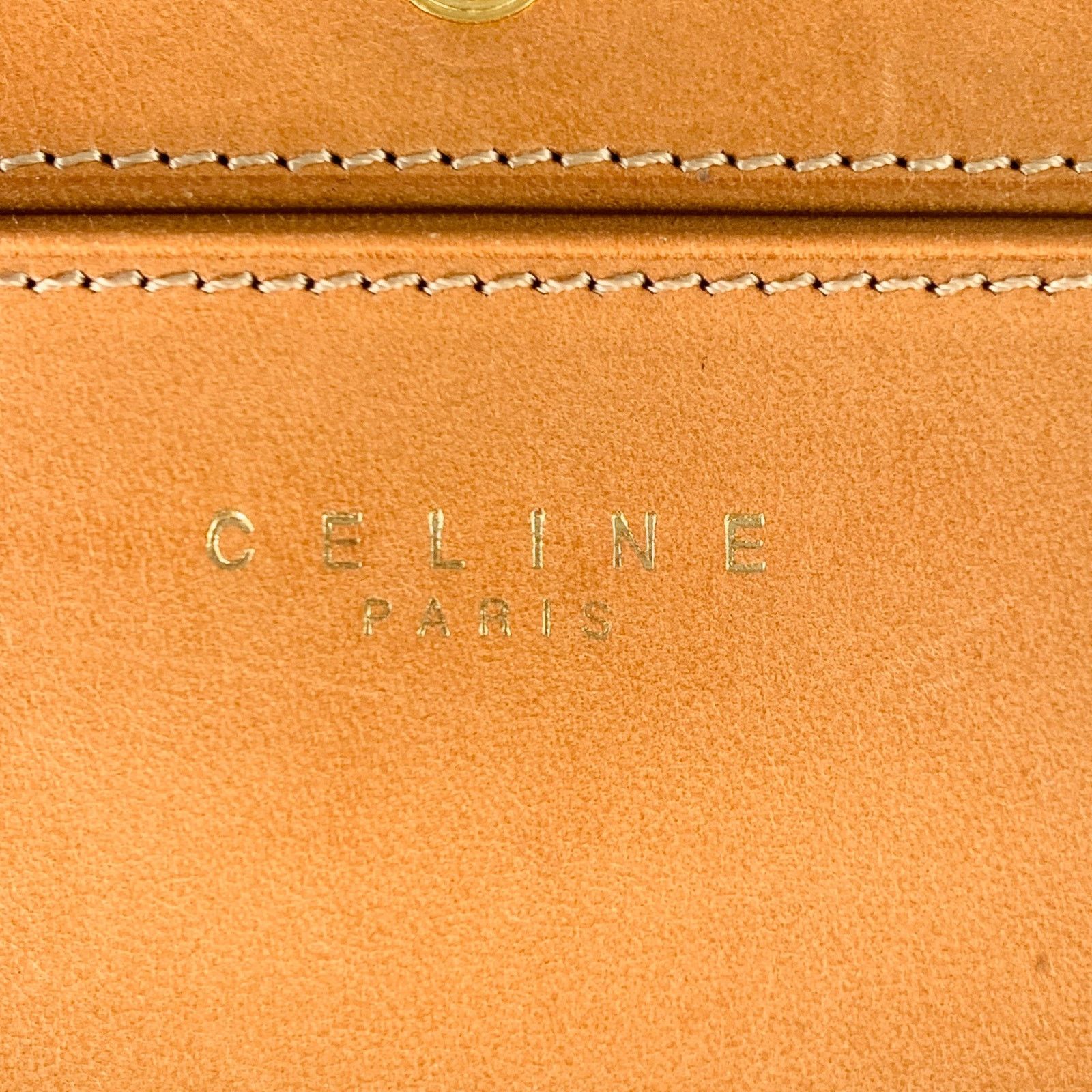 Celine CELINE Brown Tan Logo Coated Canvas Checkbook Wallet Size ONE SIZE - 4 Thumbnail