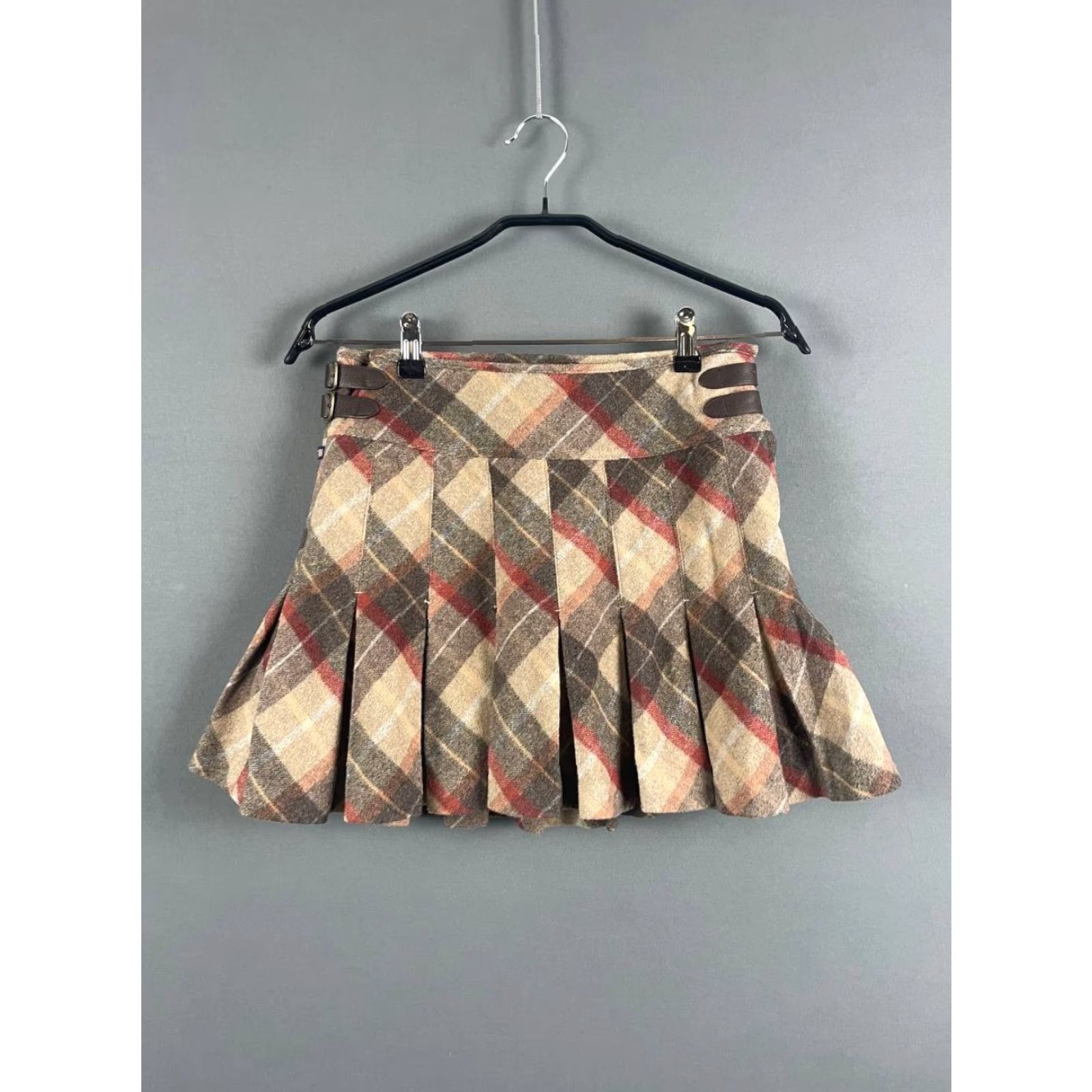 Polo Ralph Lauren Polo Ralph Lauren Skirt Women Midi Pleated Multicolor Plaid Wool Nylon Zip 2 Size 26" / US 2 / IT 38 - 2 Thumbnail