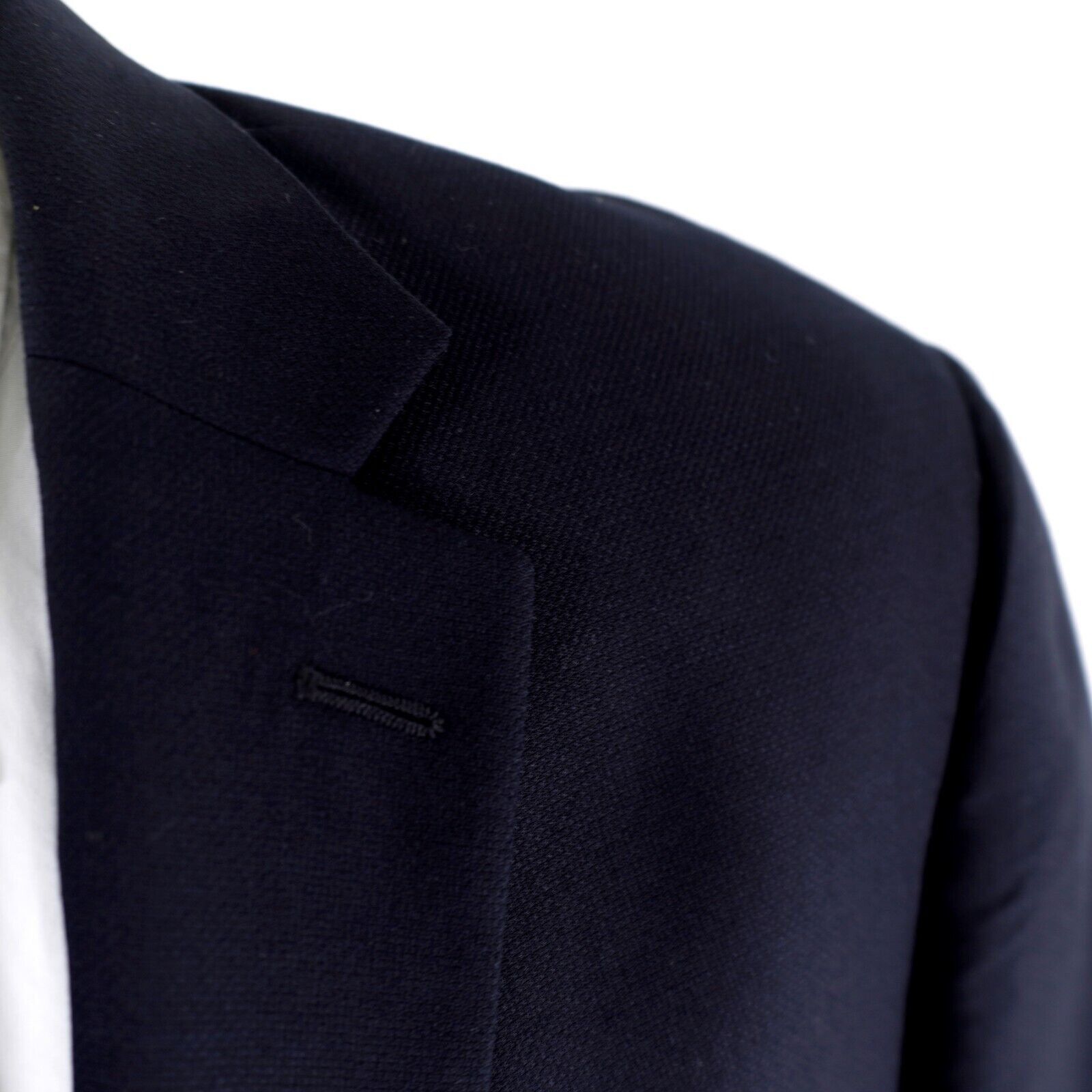 Hart Schaffner Marx Hart Schaffner Marx Blue Thick Wool 2 Silver Button Blazer 4 Size 44L - 2 Thumbnail