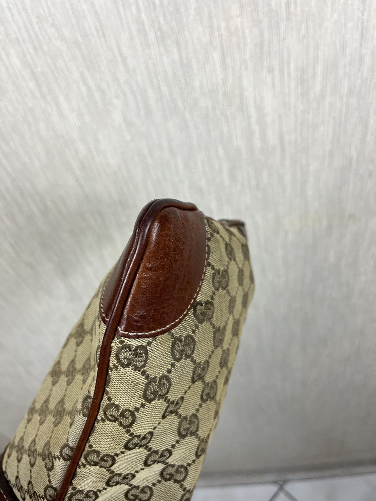 Vintage rare Gucci vintage canvas messenger bag GG monogram leather Size ONE SIZE - 21 Thumbnail