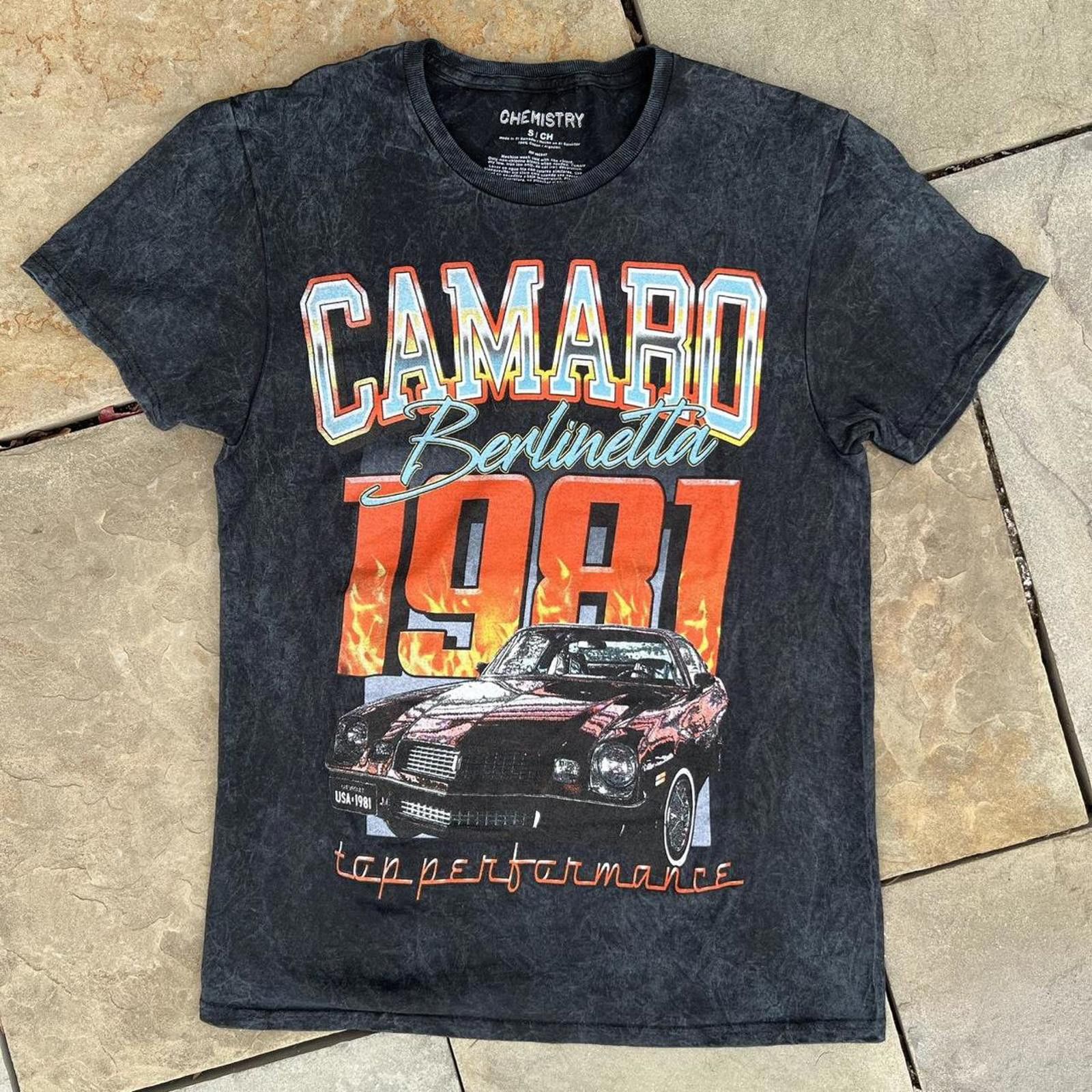 Other GM 1981 Chevy Camaro Berlinetta Black Acid Wash T-shirt Size US S / EU 44-46 / 1 - 1 Thumbnail