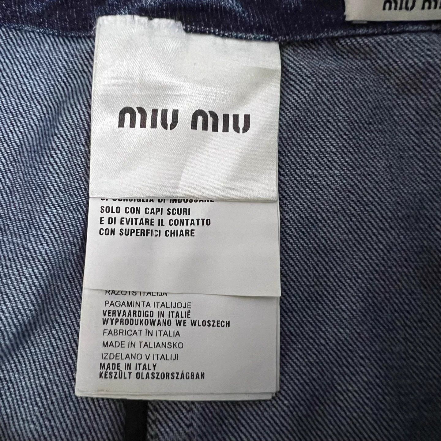 Miu Miu MIU MIU blue denim skirt 36 98 new jc616801 Size 25" / US 0 / IT 36 - 4 Thumbnail