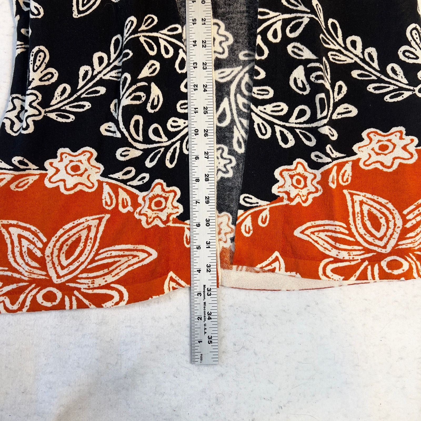 Chicos Chico's Open Style Cardigan Woman 0= Small Floral 33” Size S / US 4 / IT 40 - 8 Thumbnail