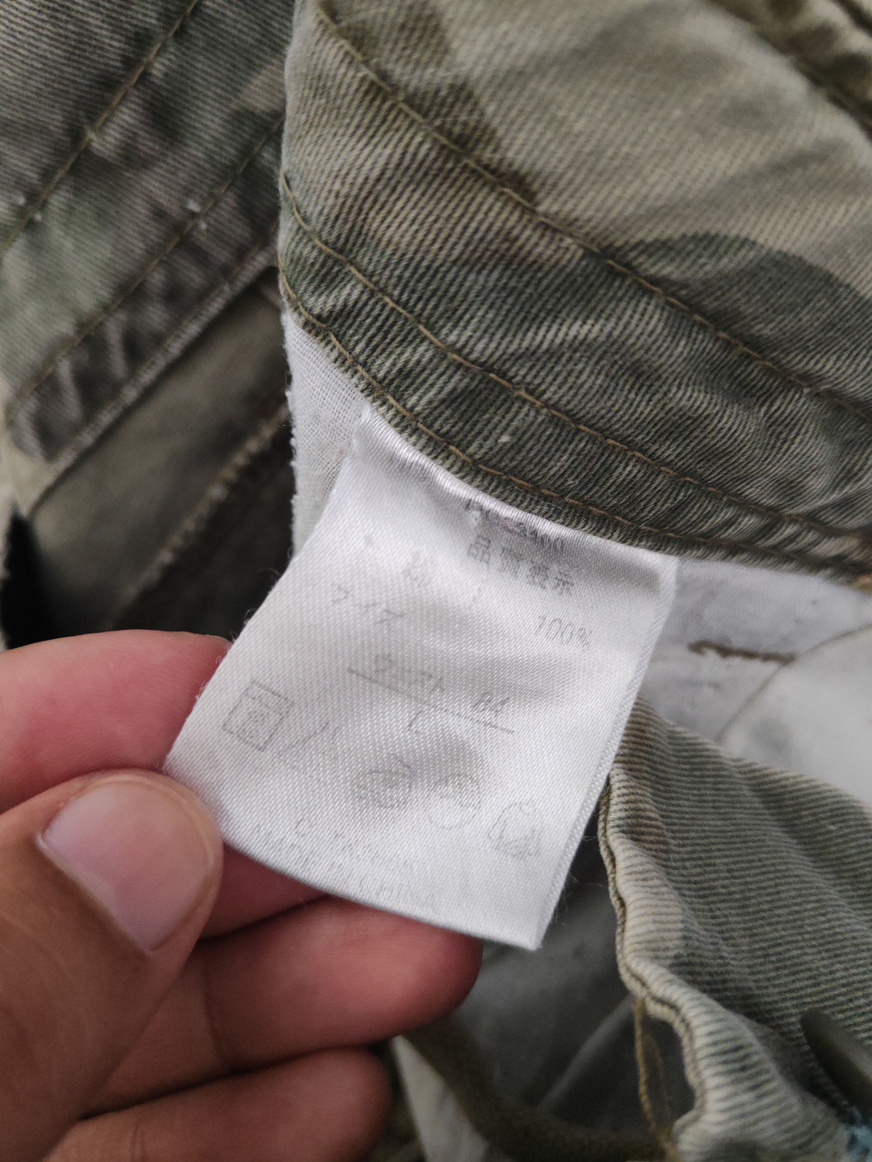 Japanese Brand DL Real Crush Camouflage Multipocket Cargo Pants #46-250T Size US 33 - 15 Thumbnail