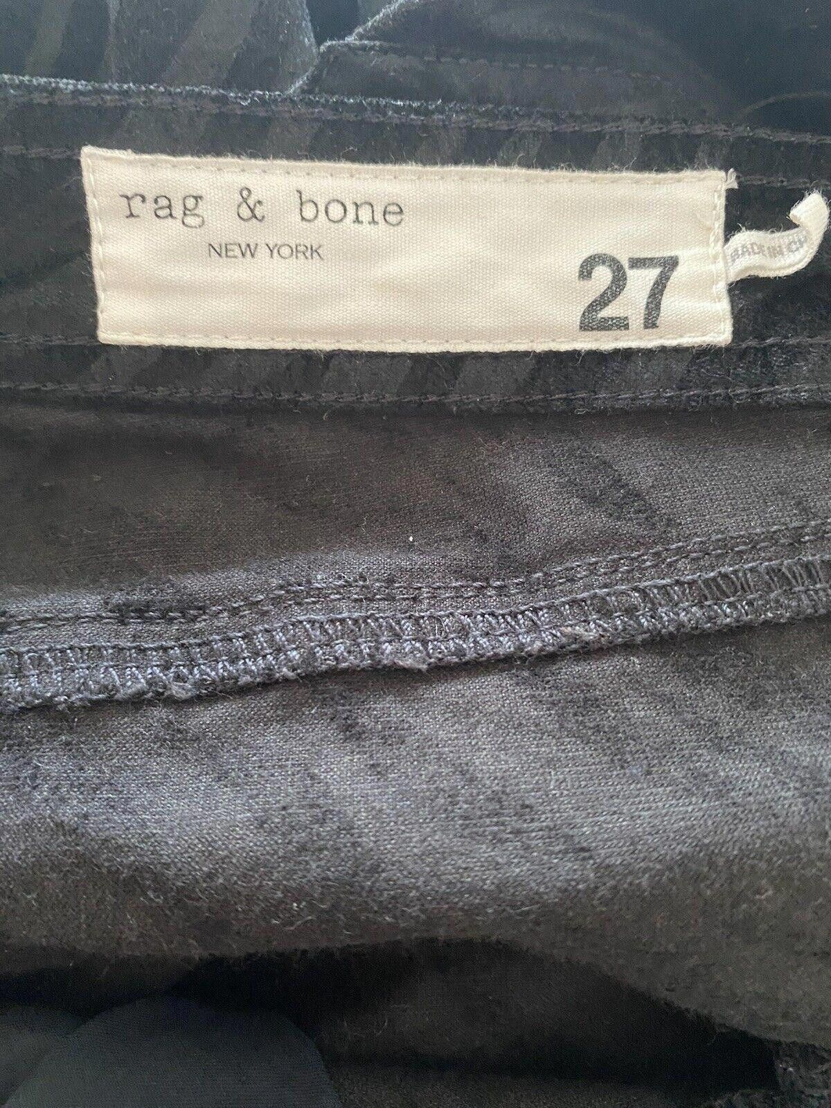 Rag & Bone Rag & Bone Nina Zebra Stripe High Rise Skinny Black Jean 27 Size 27" / US 4 / IT 40 - 4 Thumbnail