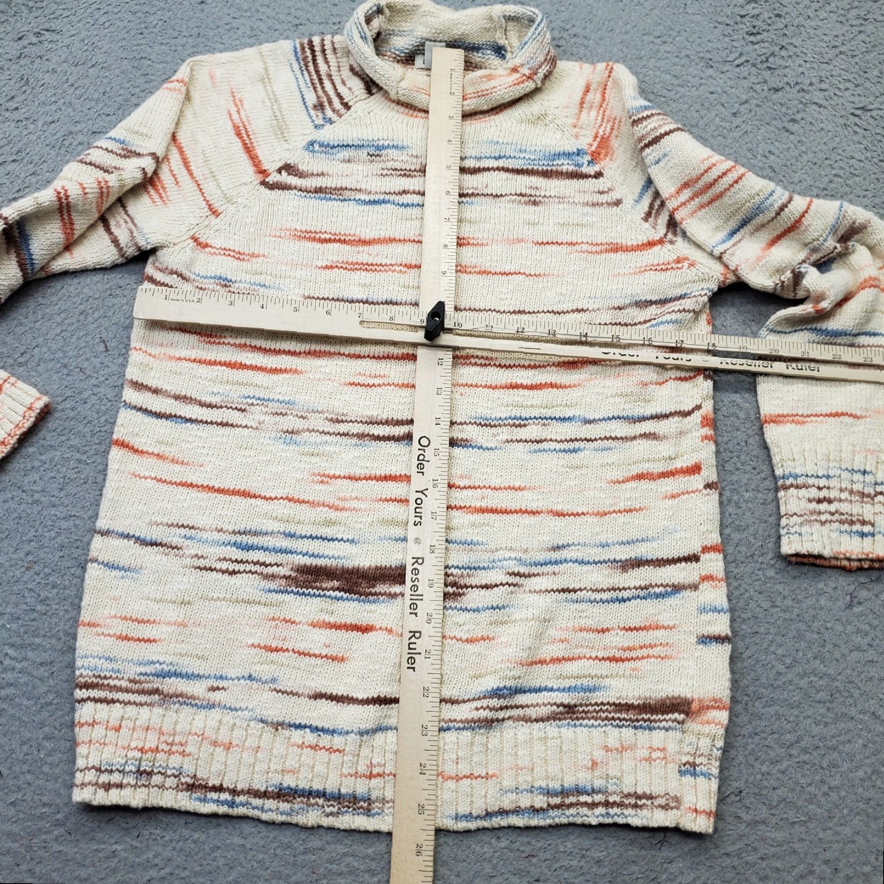 Vintage L.L. Bean Sweater Womens Medium Multi Space Dye Raglan Sleeve Mock Neck 513754 Size M / US 6-8 / IT 42-44 - 5 Thumbnail