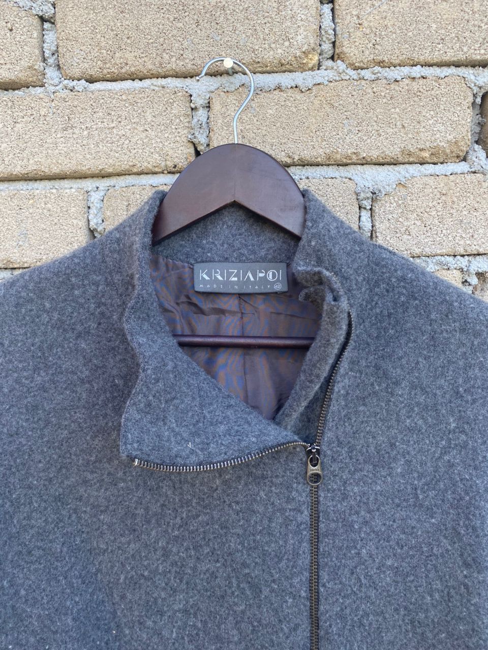 Krizia Uomo Krizia Poi Wool Zipper Jacket Size US XS / EU 42 / 0 - 6 Thumbnail