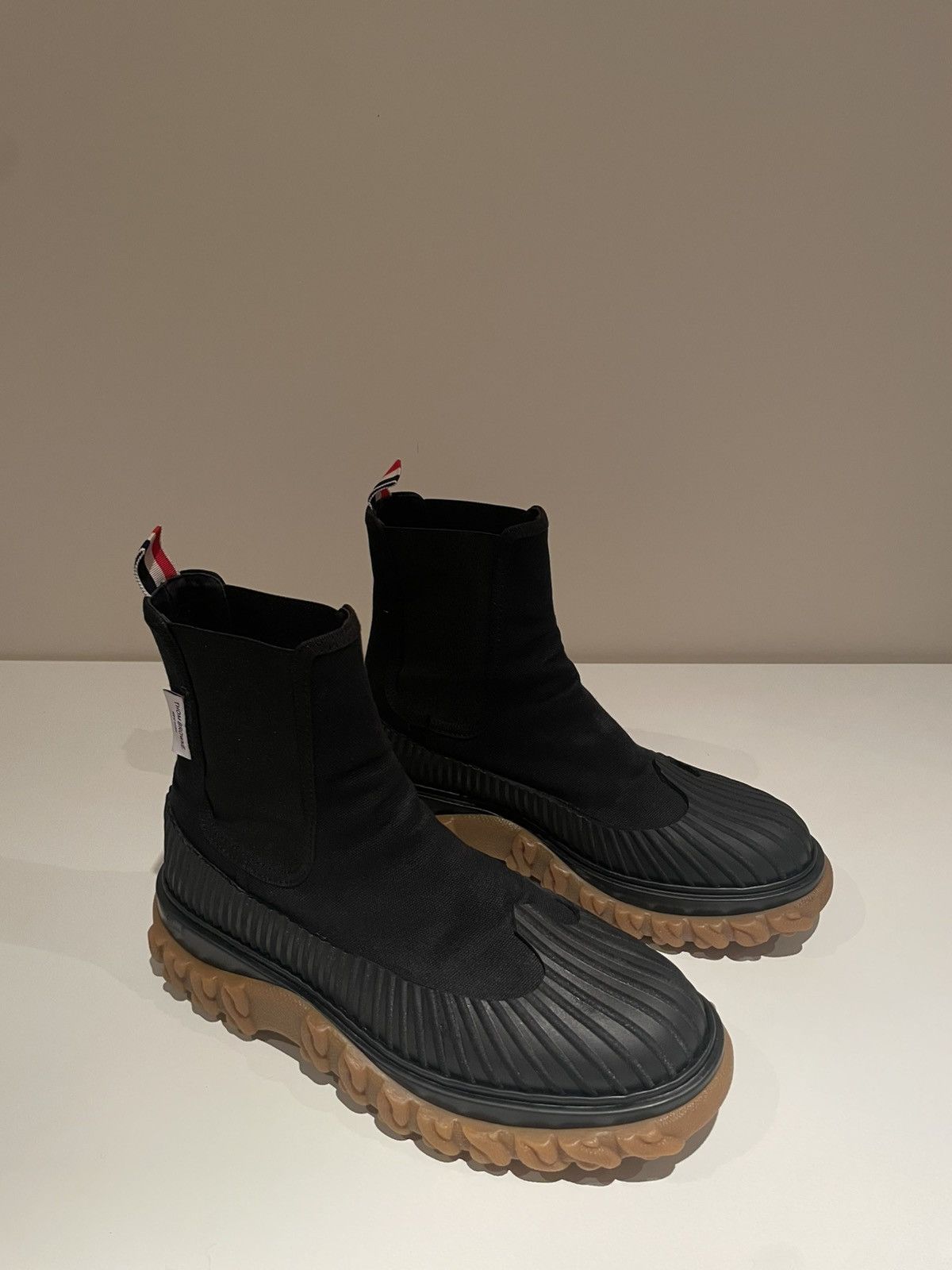 Thom Browne Chelsea Duck Boot water repellent canvas