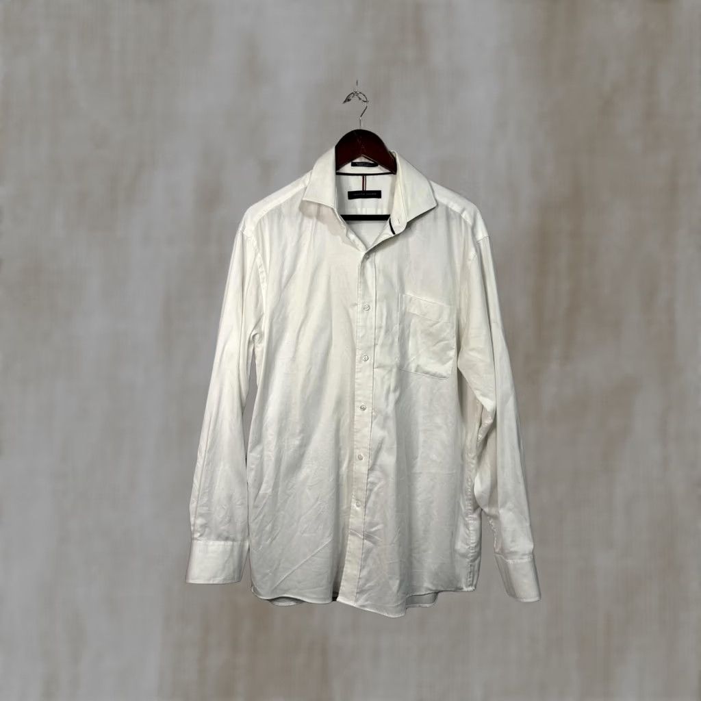 Tommy Hilfiger Tommy Hilfiger Shirt Mens L White Men Dress Regular Fit Stretch Size 42R - 1 Thumbnail
