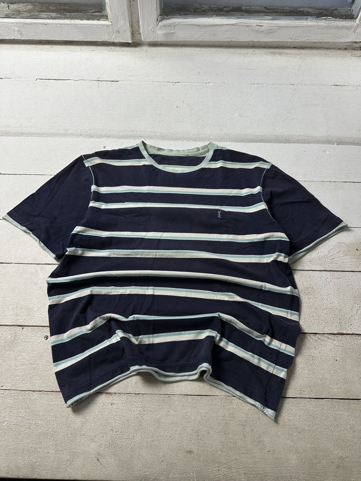 Yves Saint Laurent 🚨 VINTAGE YSL TEE YVES SAINT LAURENT OLD MONEY LOGO y2k rare Size US M / EU 48-50 / 2 - 1 Thumbnail