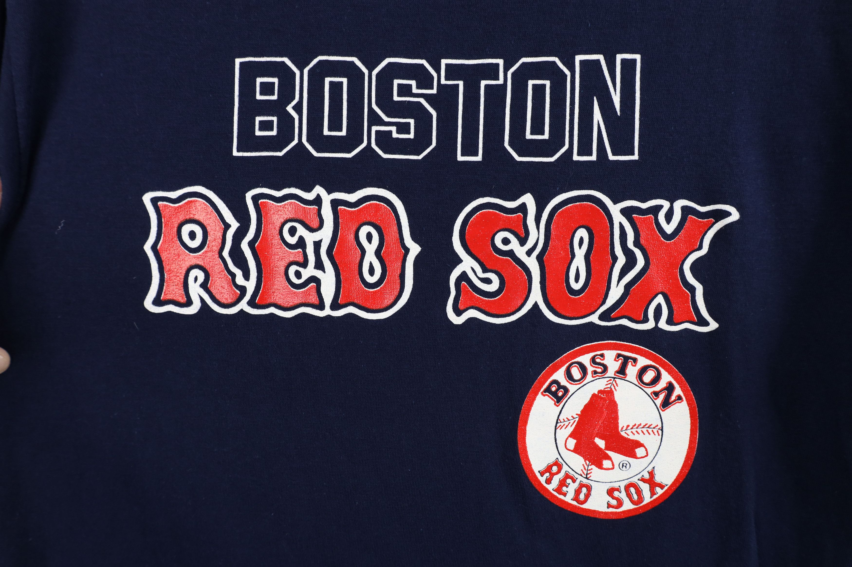 Vintage Vintage 80s 90s Boston Red Sox Baseball T-Shirt Blue USA Size US L / EU 52-54 / 3 - 4 Thumbnail