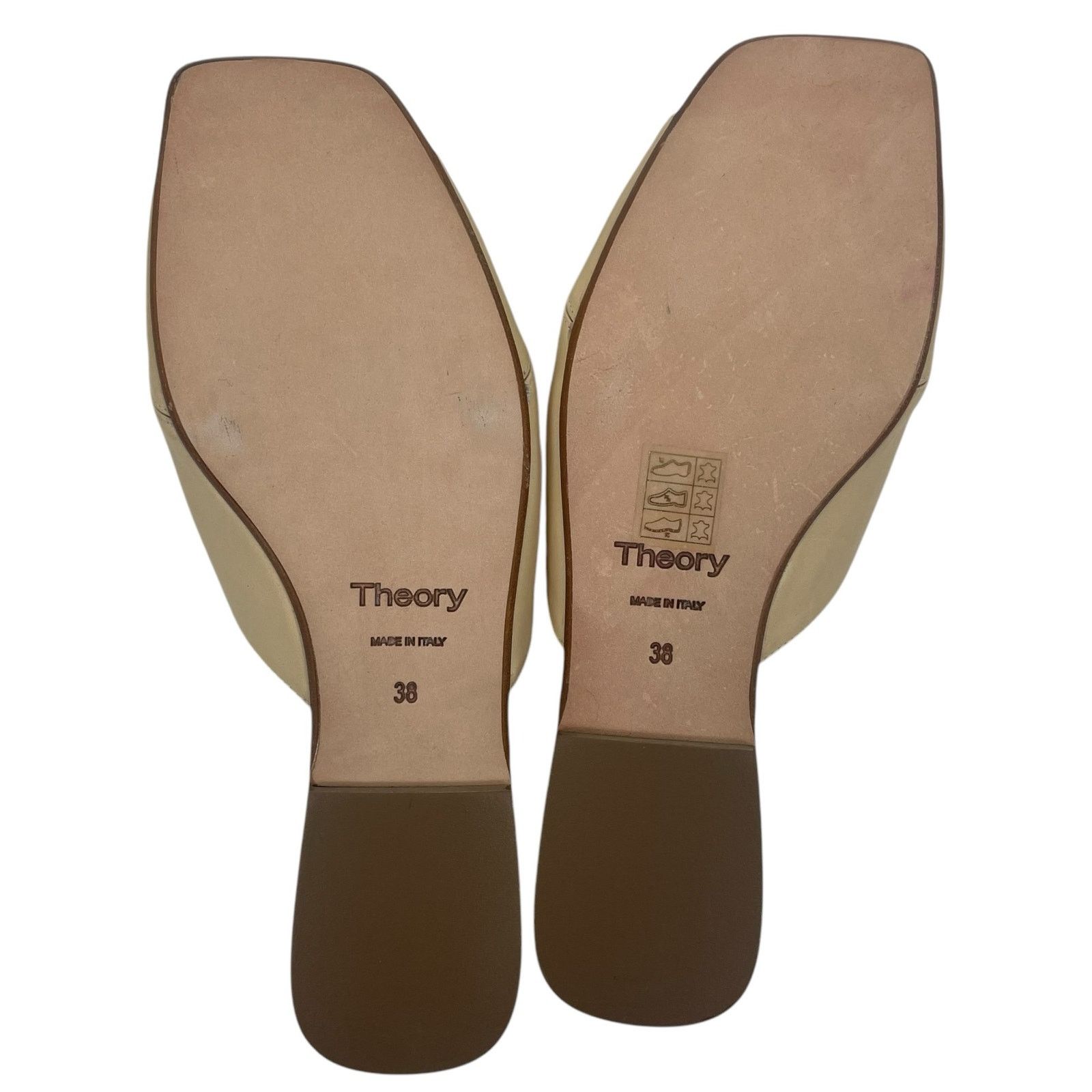 Theory Theory Twisted Leather Sandal Slide Open Toe Beige Size 38 Size US 8 / IT 38 - 8 Thumbnail