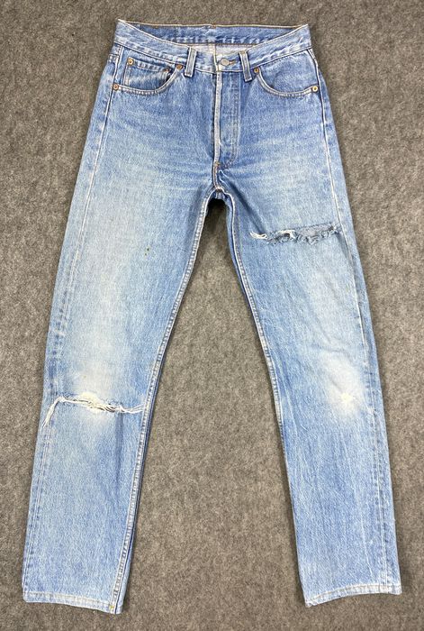 Hype Light Blue Vintage Levis 501 Jeans 28x31 - JN3192 | Grailed