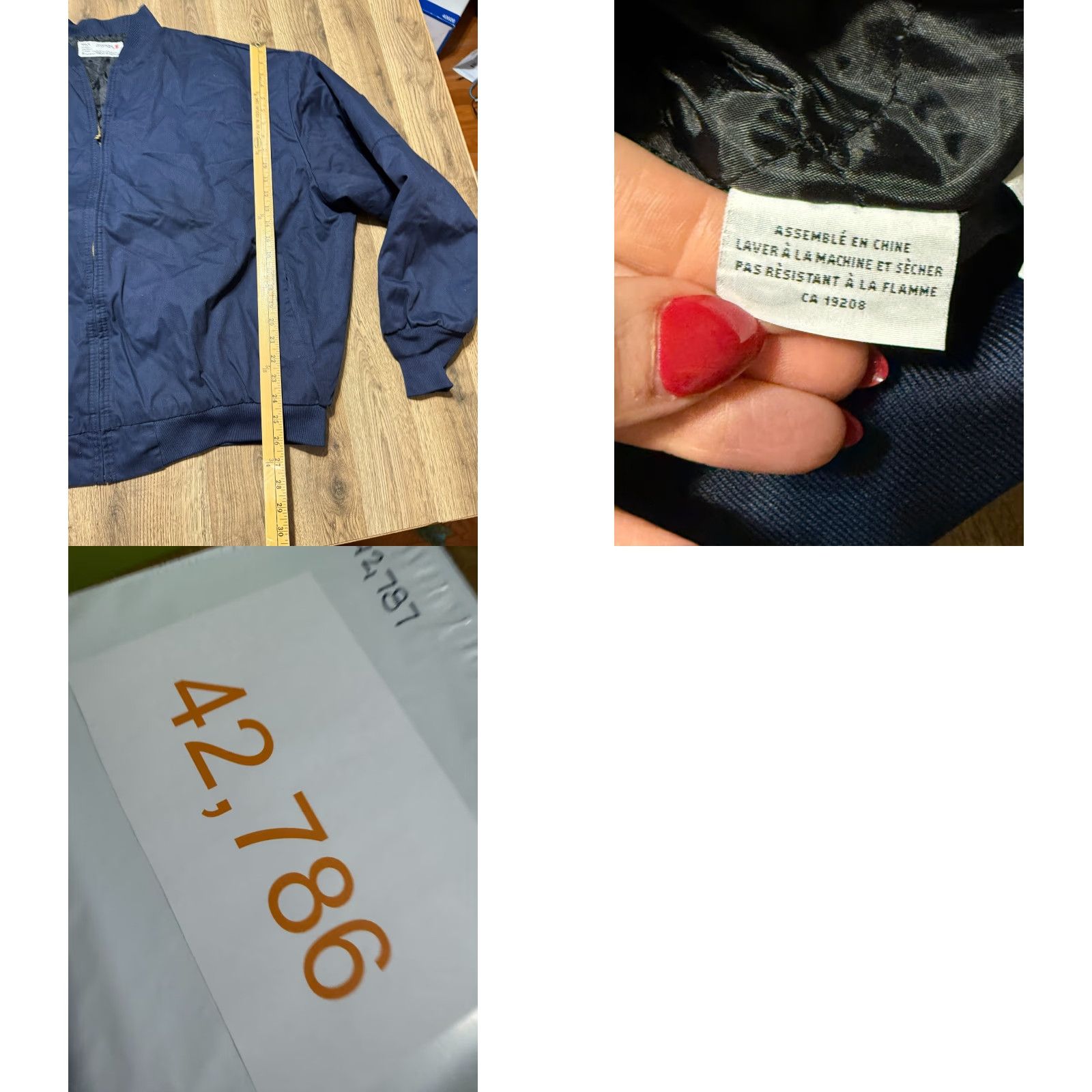 Vintage Aramark Jacket Mens 4X Blue Full Zip Bomber Jacket Outerwear Regular Fit Long Sleeve Zip Up Autumn Winter Spring Summer Casual Size US XXL / EU 58 / 5 - 8 Thumbnail