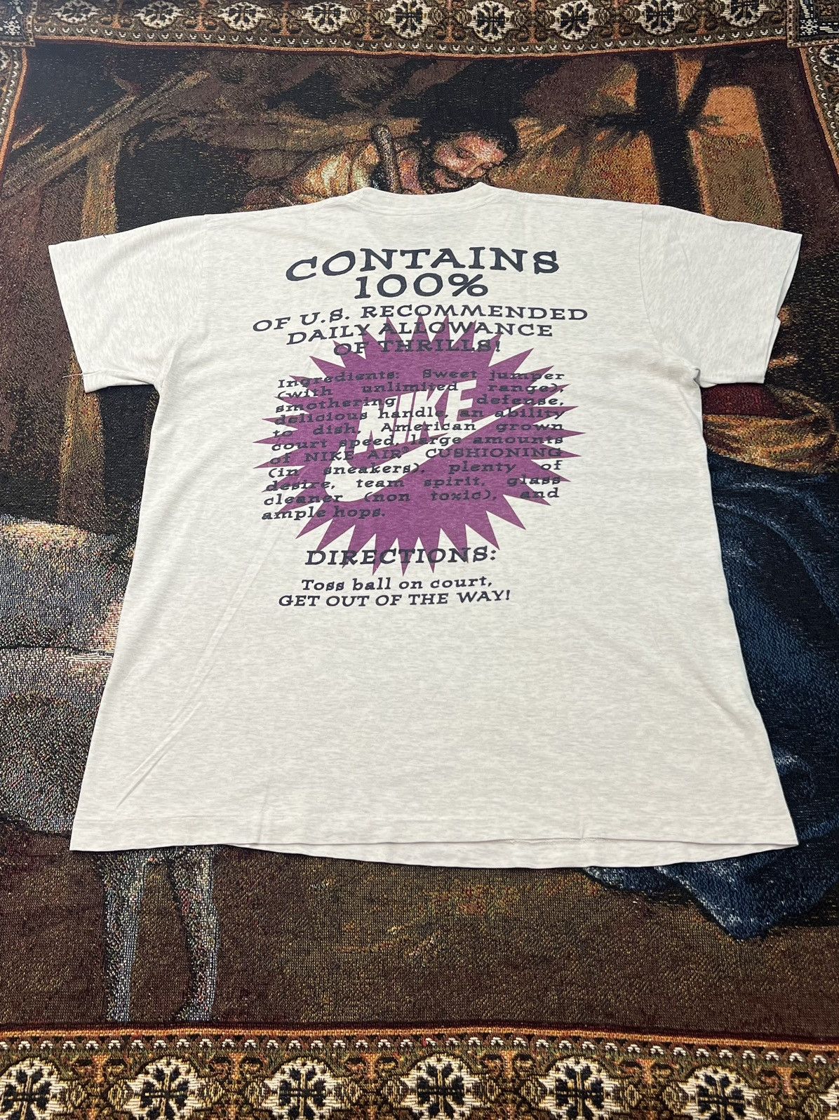 Nike Vintage Nike Snack Ad Tee Size US XL / EU 56 / 4 - 4 Thumbnail