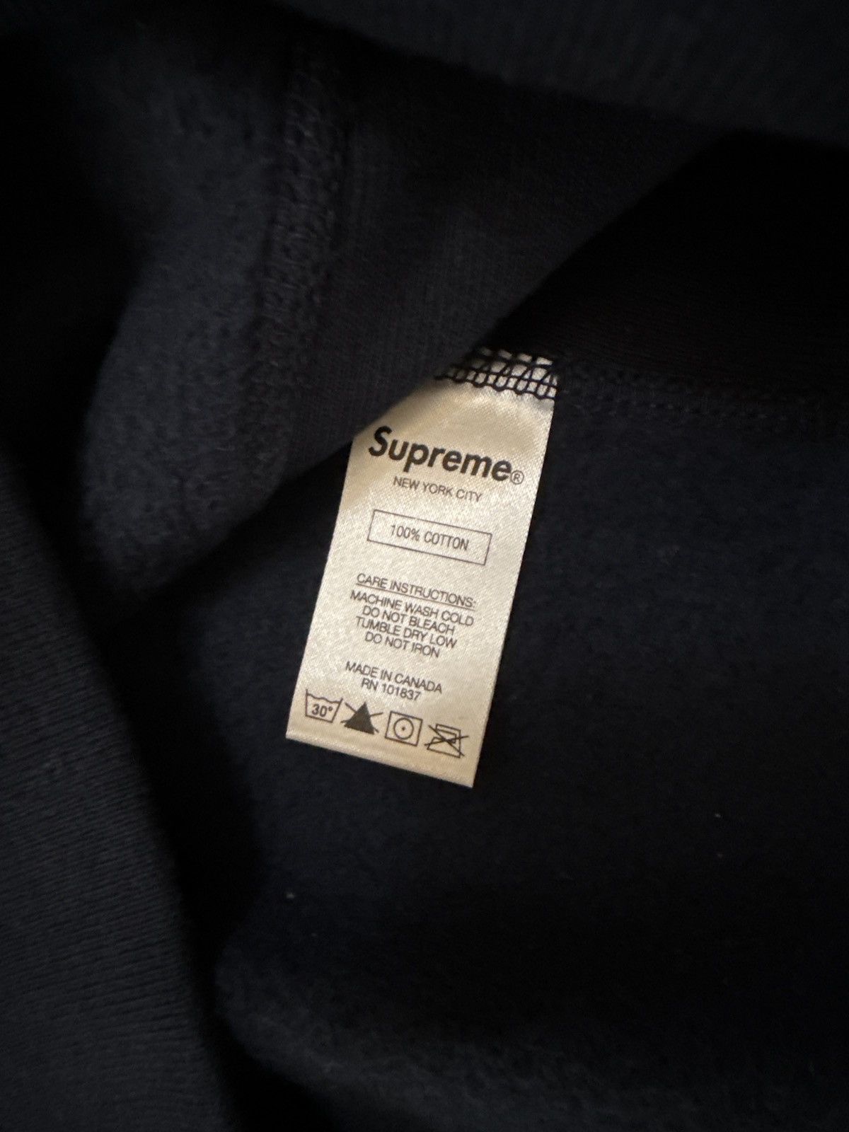 Supreme Supreme Box Logo Crewneck, Navy FW18 Size US L / EU 52-54 / 3 - 4 Thumbnail