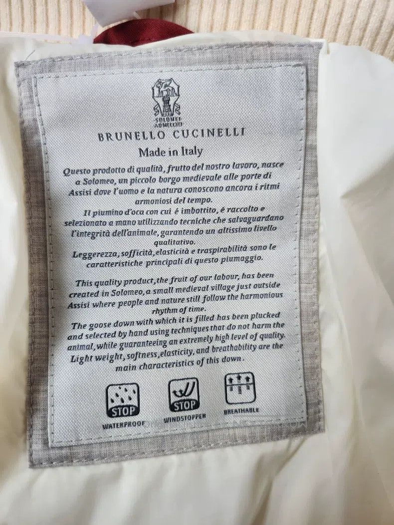 Brunello Cucinelli Brunello Cucinelli Men's Down Jacket, Grey Cashmere Fabric Size US M / EU 48-50 / 2 - 3 Thumbnail
