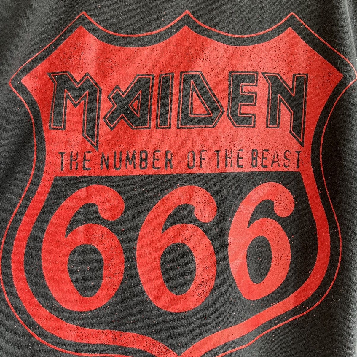 Band Tees × Vintage VTG 1998 Iron Maiden Number Of The Beast Band Tee Shirt 666 Size US L / EU 52-54 / 3 - 8 Thumbnail